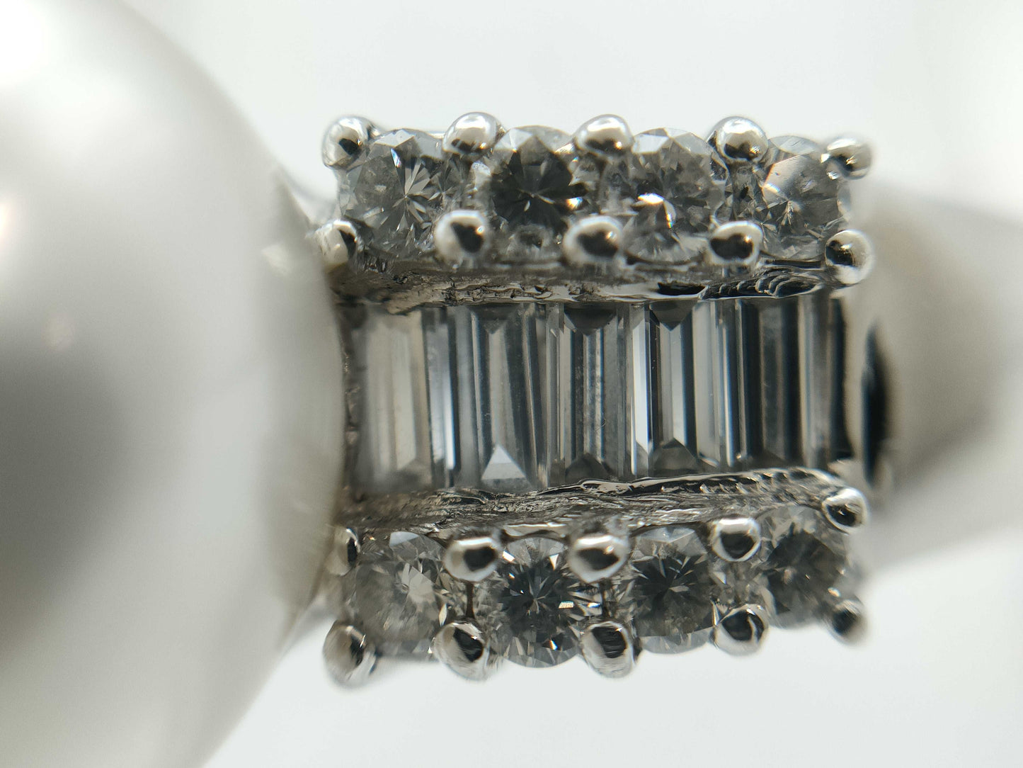 Pearl, Diameter: Approx. 11.8mm, DD.62ct, Pt900, 8.5g, Ring