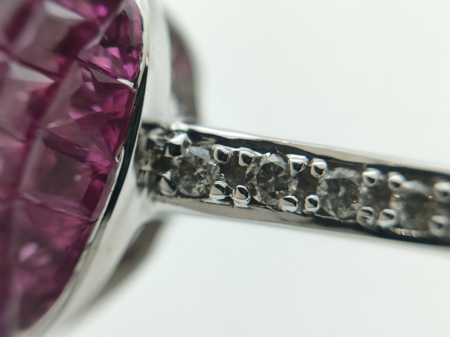 Ruby and Diamond K18WG 3.2g Ring