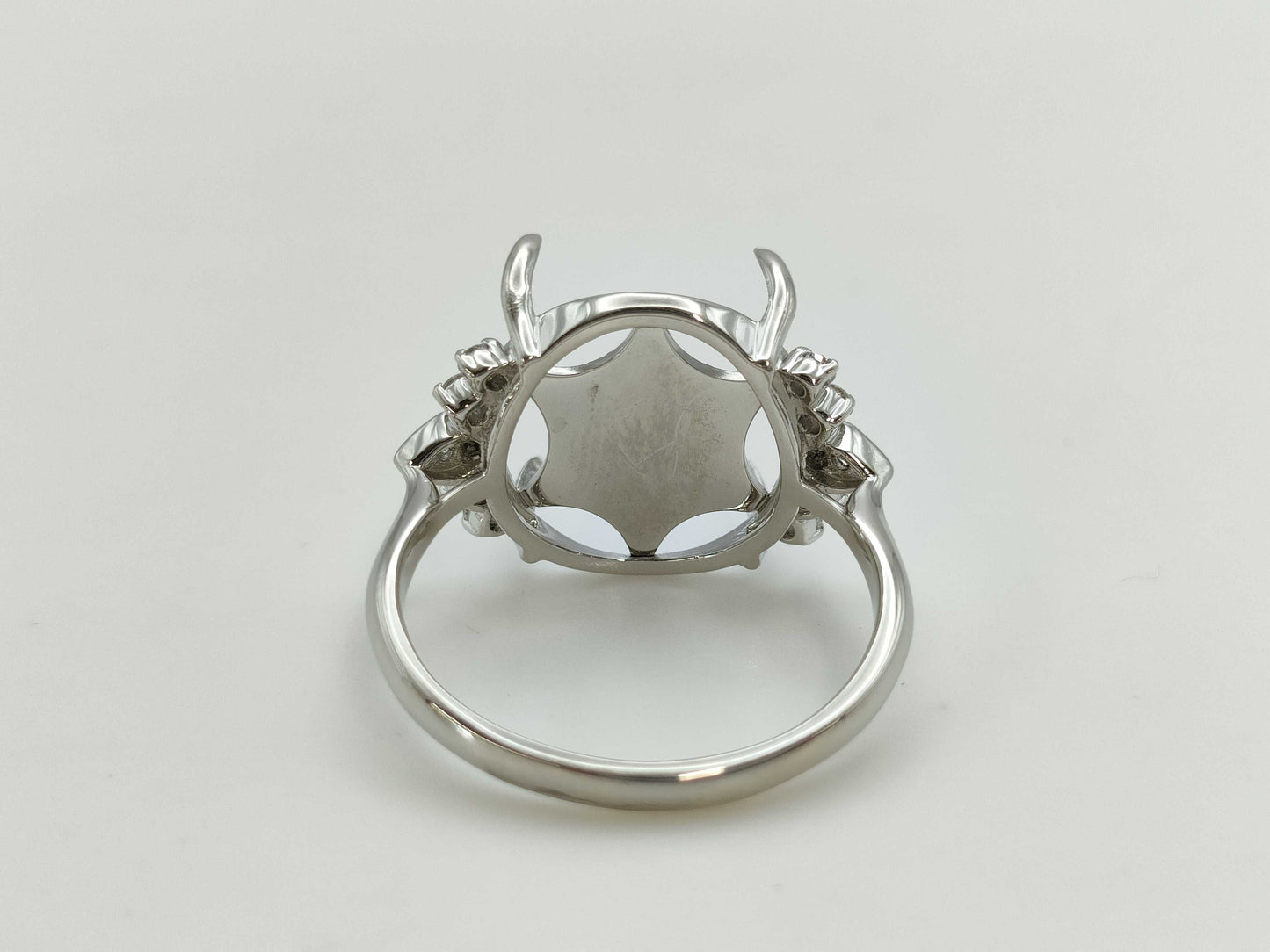 Empty D0.24ct Pt950 8.4g Ring