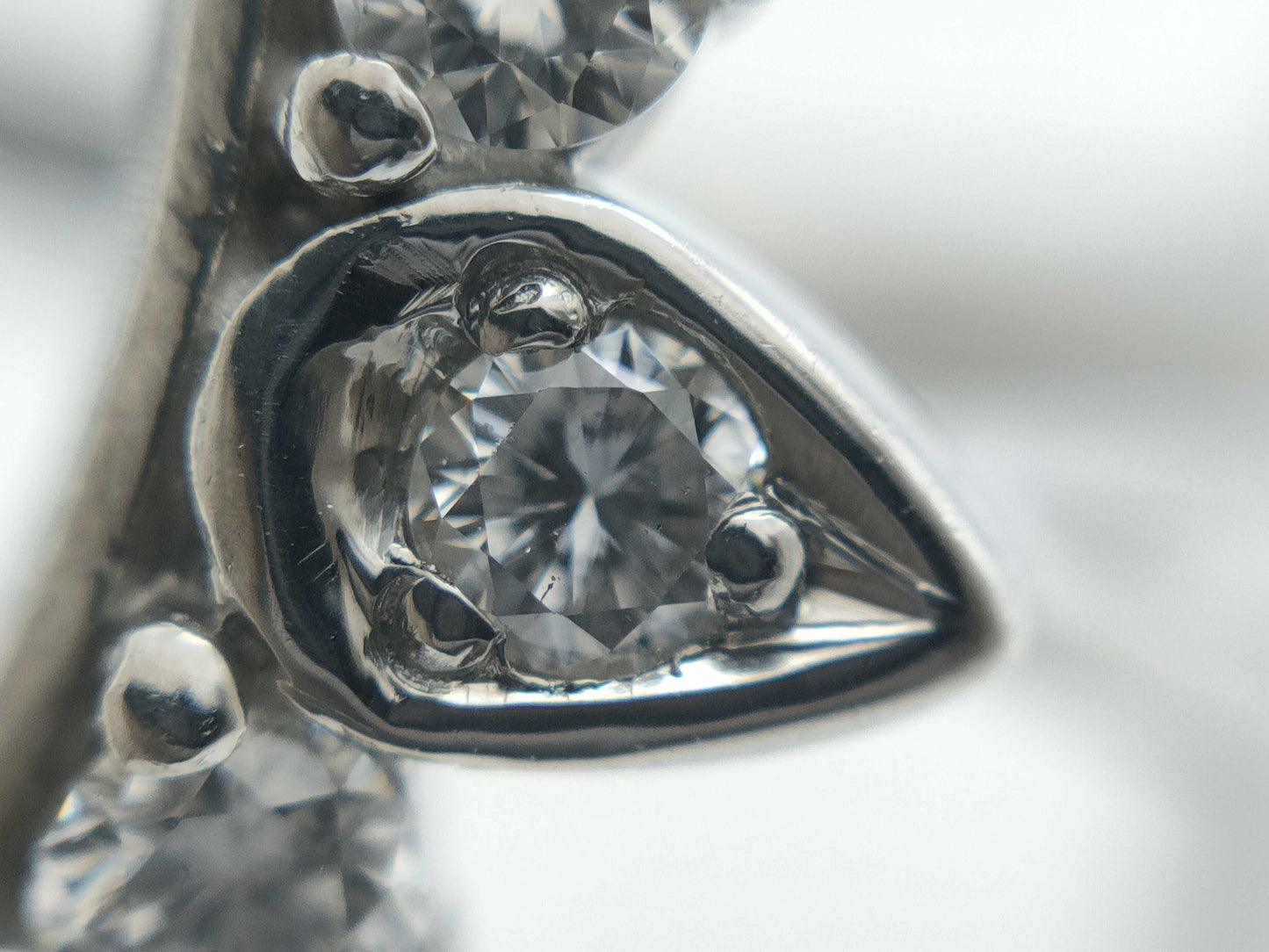 Empty D0.24ct Pt950 8.4g Ring