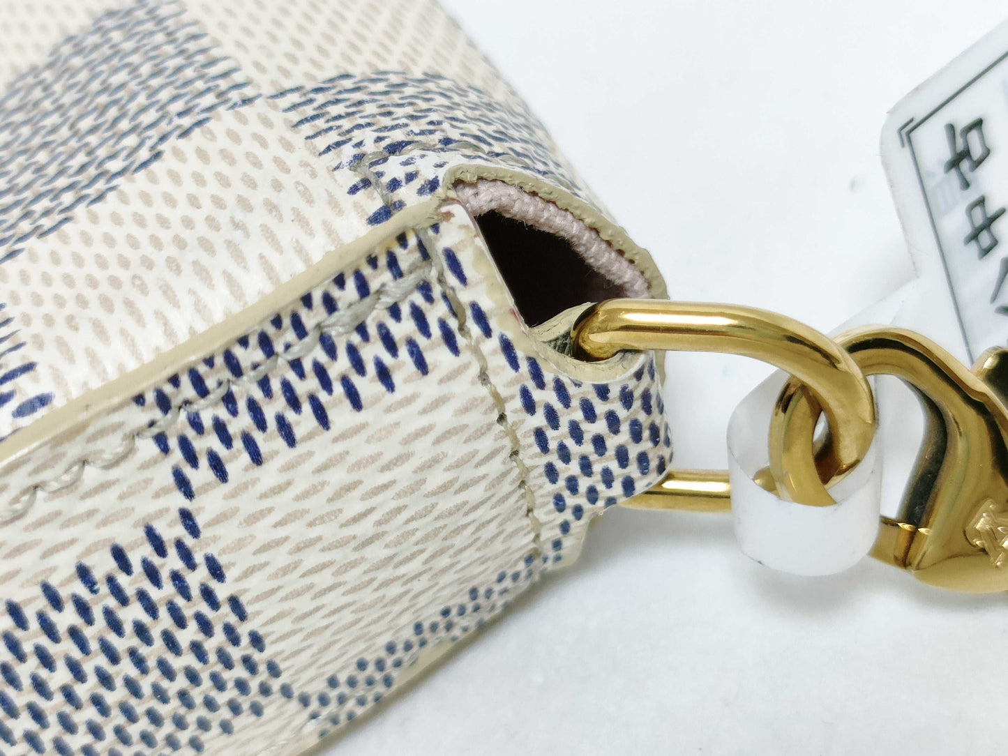 LOUIS VUITTON RFID Unverifiable Damier Azur LOUIS VUITTON Felicie Shoulder Bag