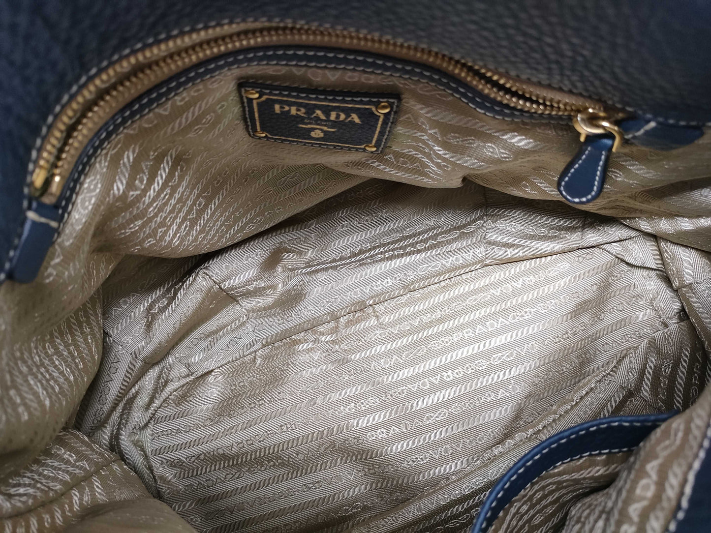 PRADA PRADA Tote Dark blue handbag