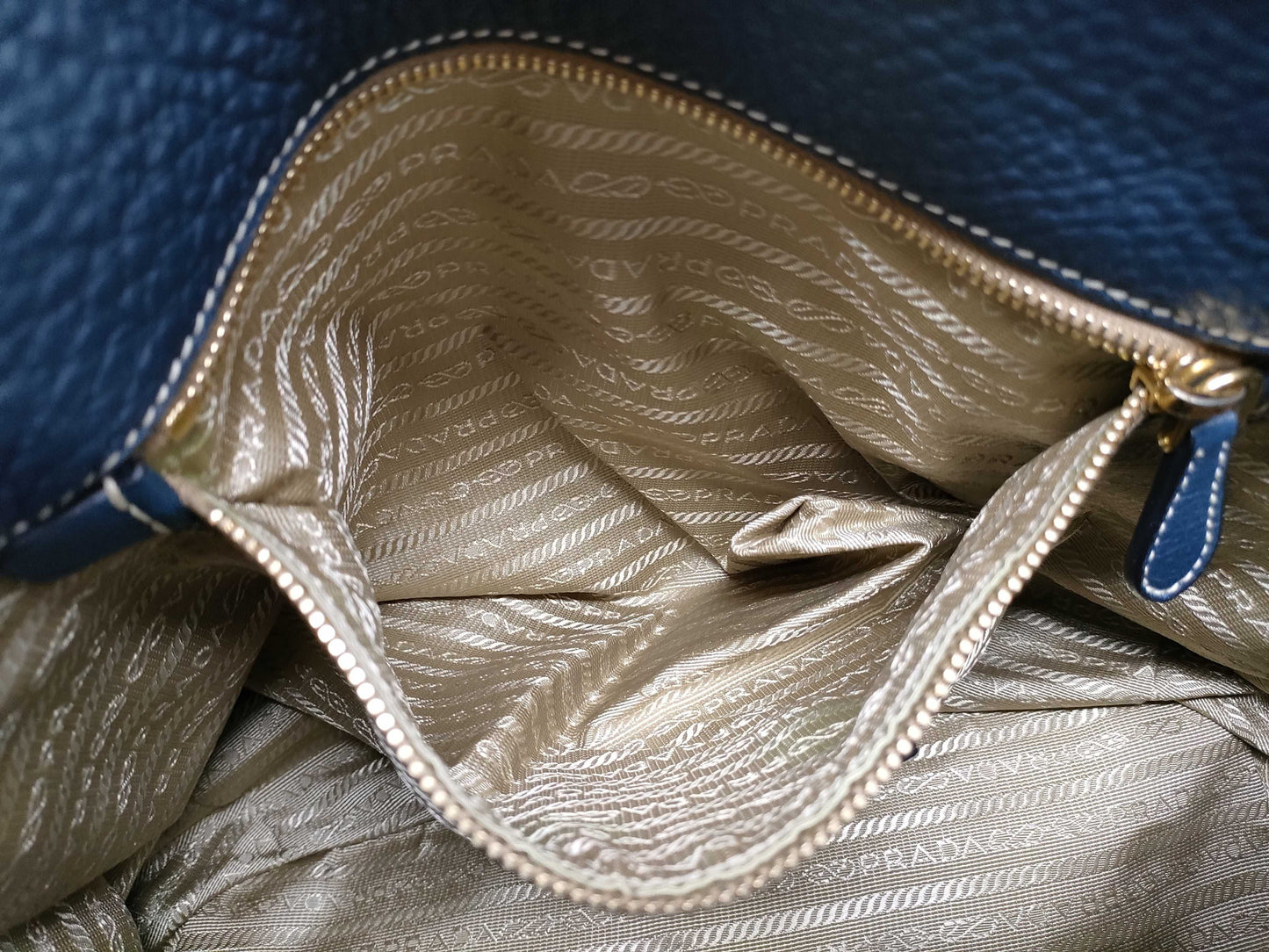 PRADA PRADA Tote Dark blue handbag