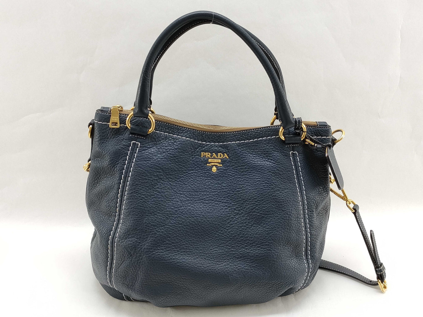 PRADA PRADA Tote Dark blue handbag