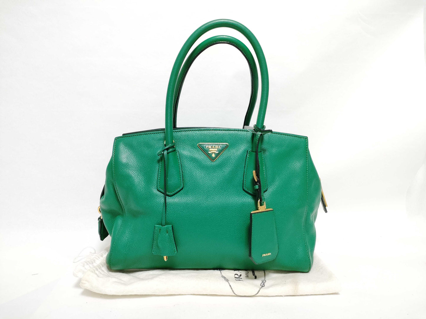 PRADA PRADA Tote Green Tote Bag