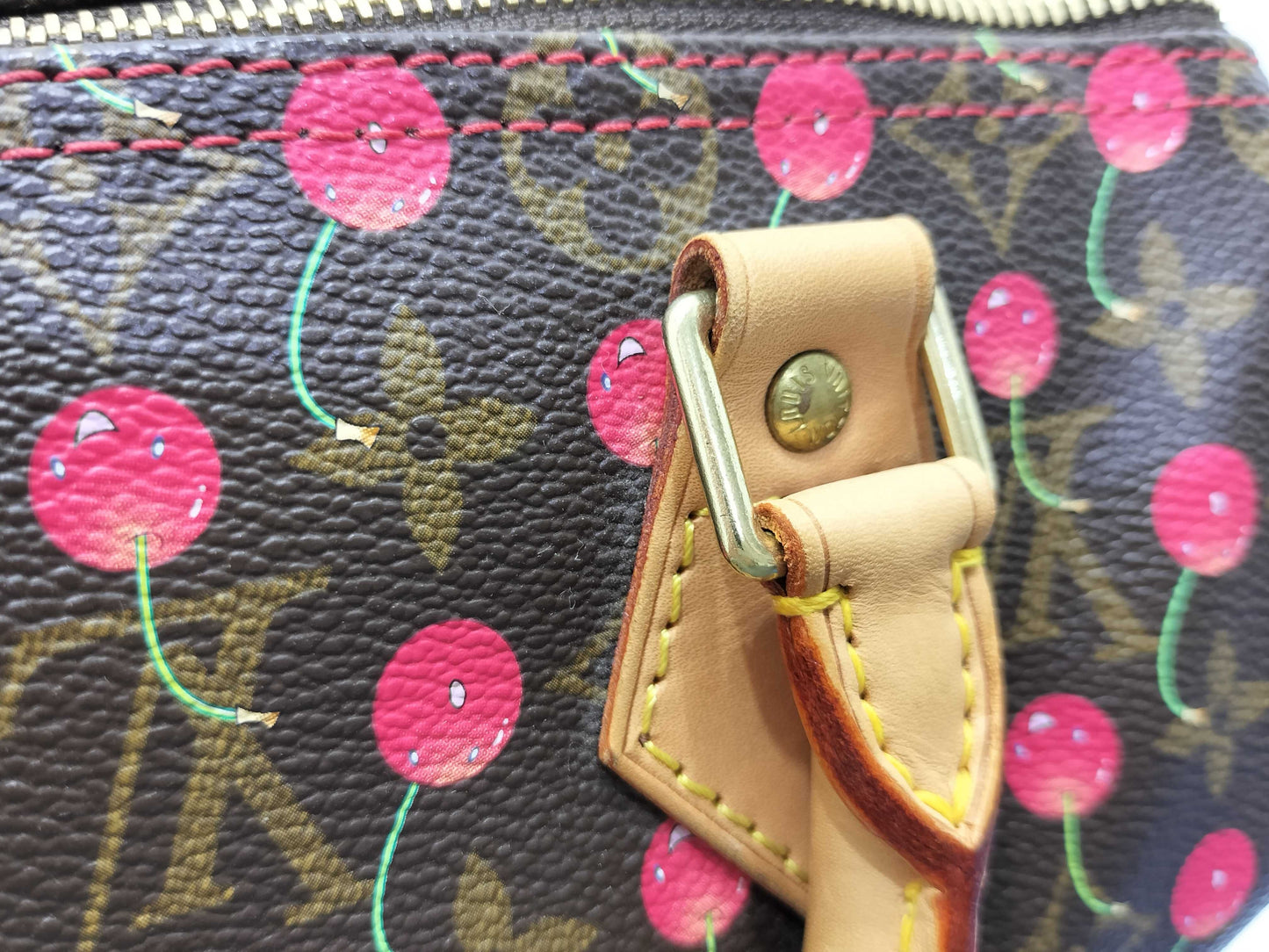 LOUIS VUITTON M95009 Monogram Cherry Handbag by Takashi Murakami Speedy 25 Monogram Cherry Handbag M95009