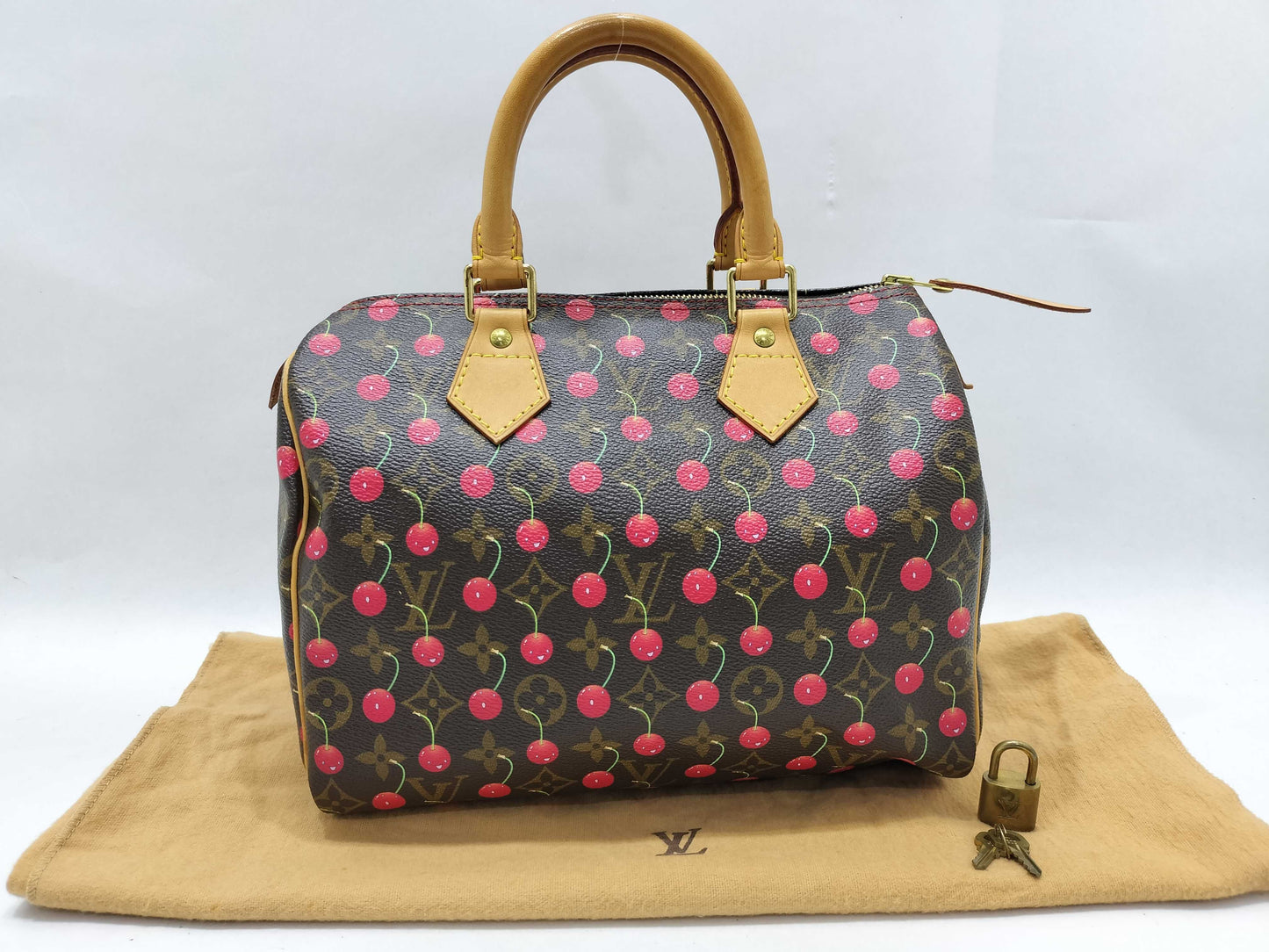 LOUIS VUITTON M95009 Monogram Cherry Handbag by Takashi Murakami Speedy 25 Monogram Cherry Handbag M95009