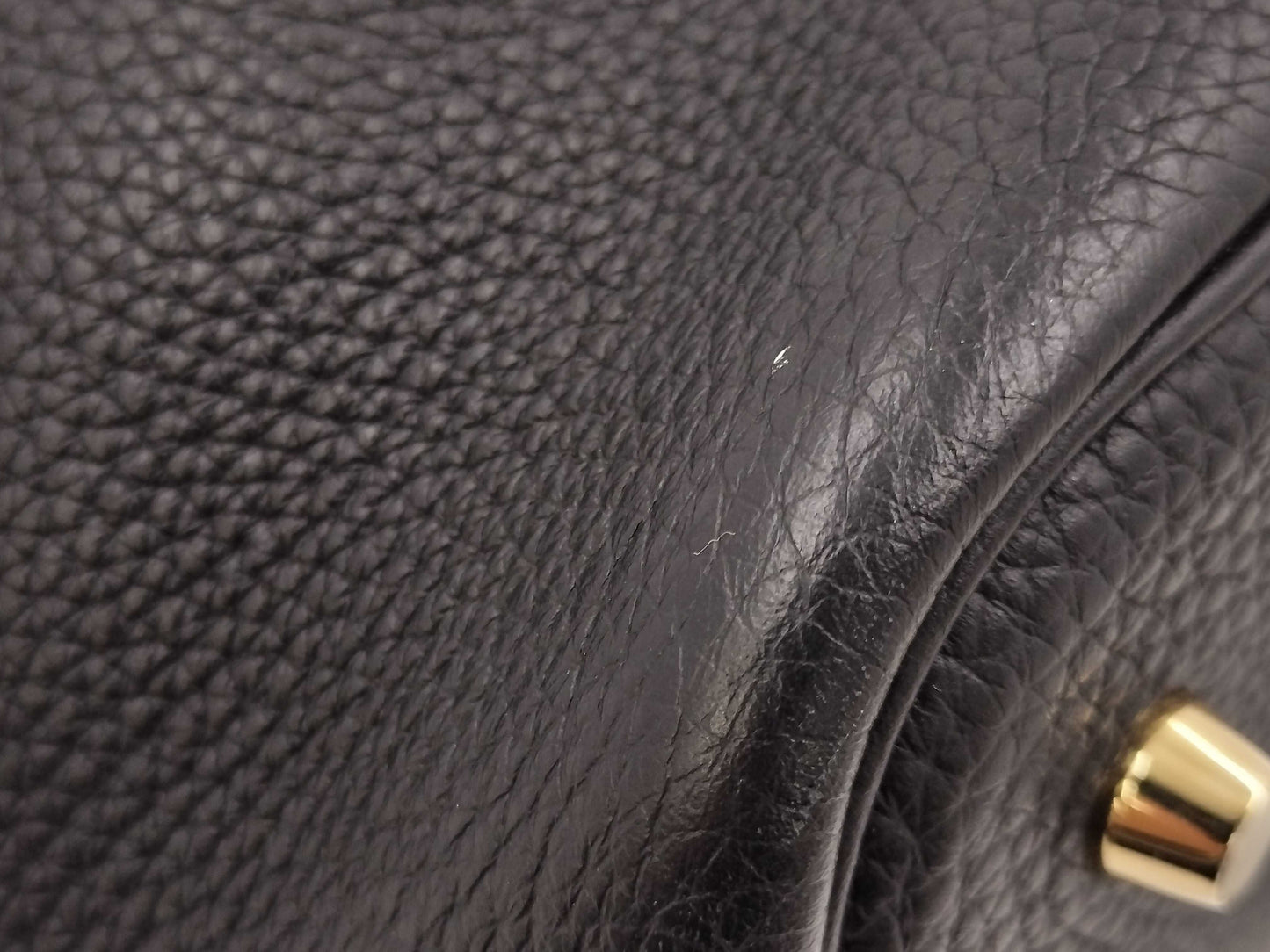 HERMES Picotin Lock MM Taurillon Clemence Leather Handbag in Black with GD Hardware and Y Stamp