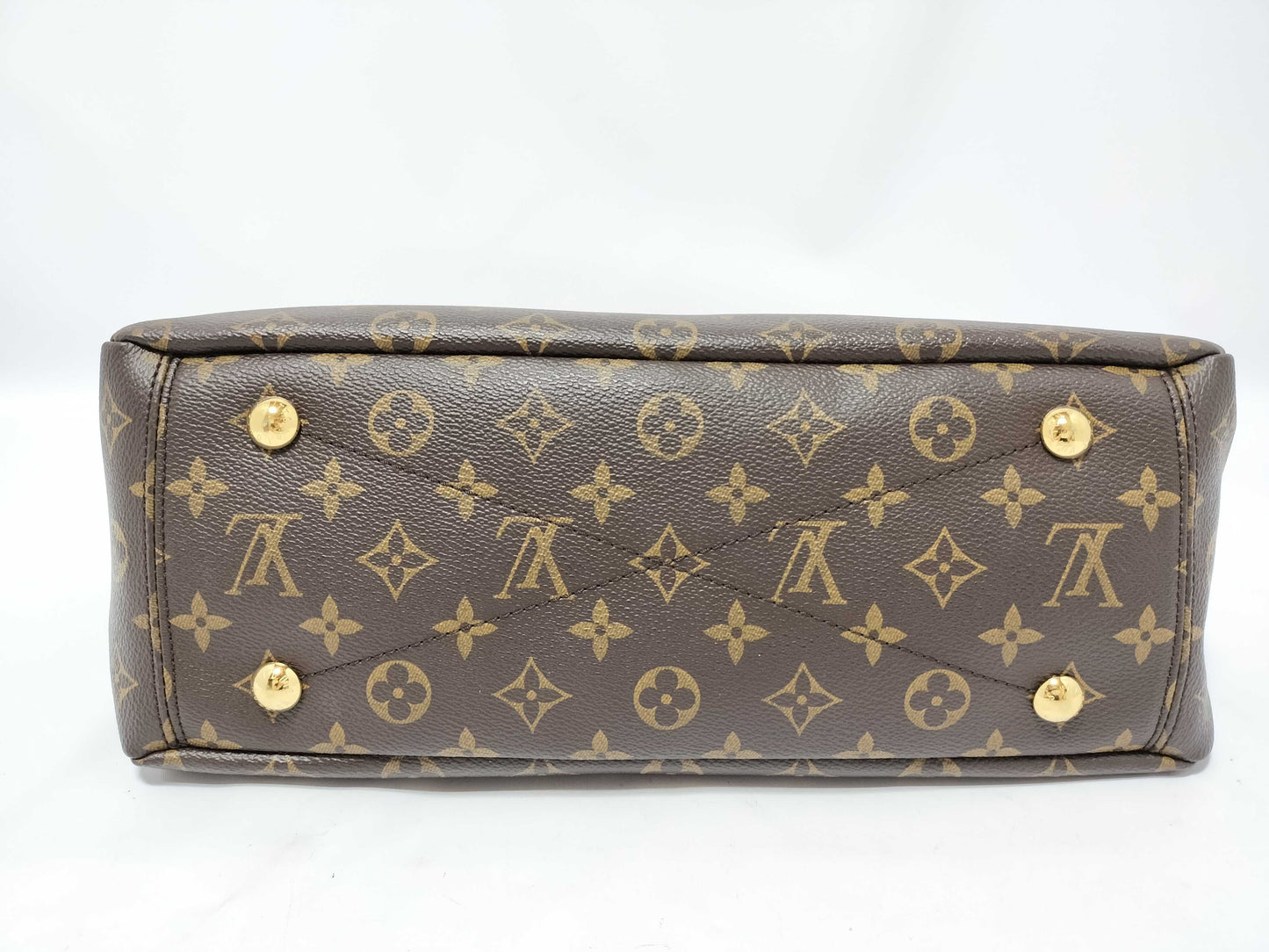 LOUIS VUITTON Monogram 2-Way Handbag with Stitching, Pallas Handbag