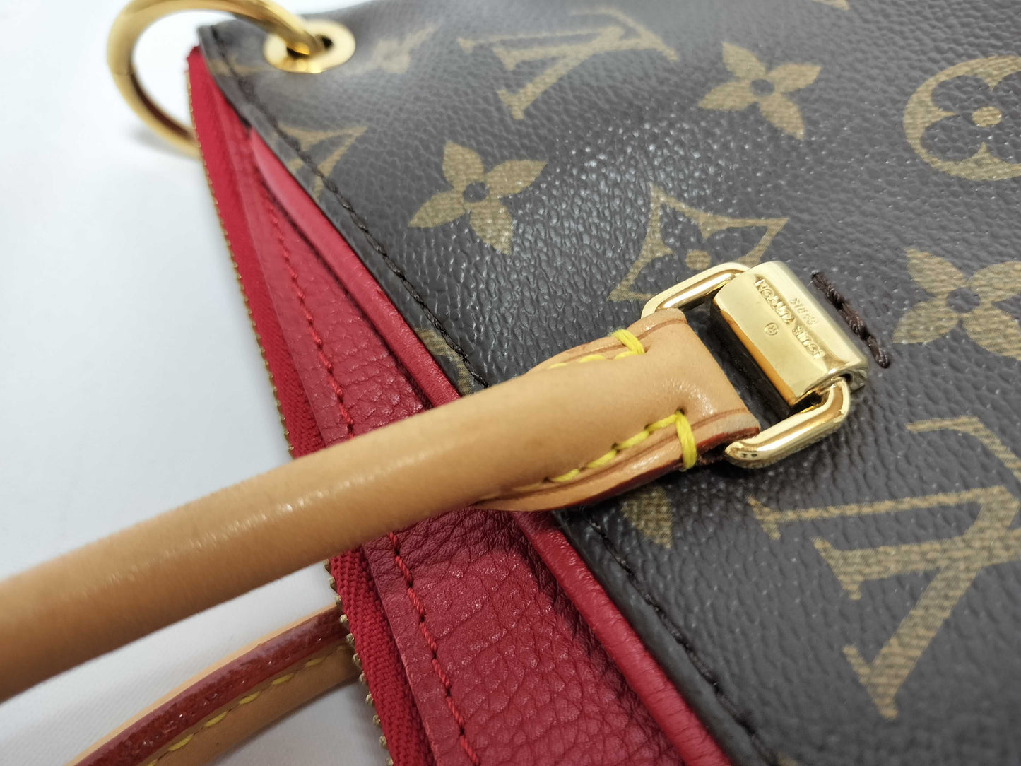 LOUIS VUITTON Monogram 2-Way Handbag with Stitching, Pallas Handbag