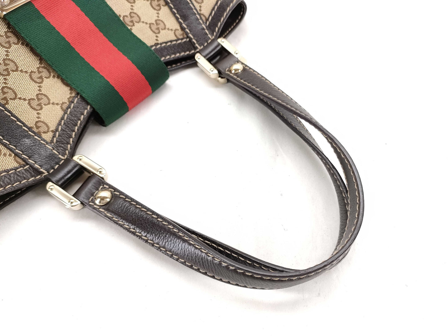 GUCCI GG Canvas Tote Bag, Sherry Line A