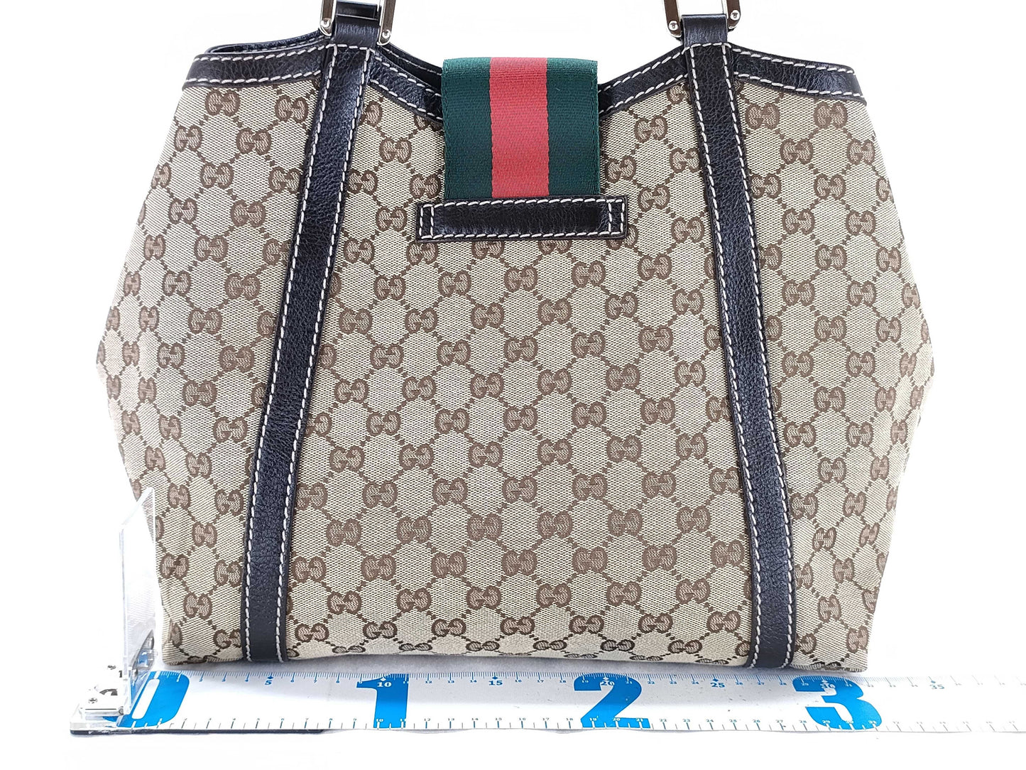 GUCCI GG Canvas Tote Bag, Sherry Line A