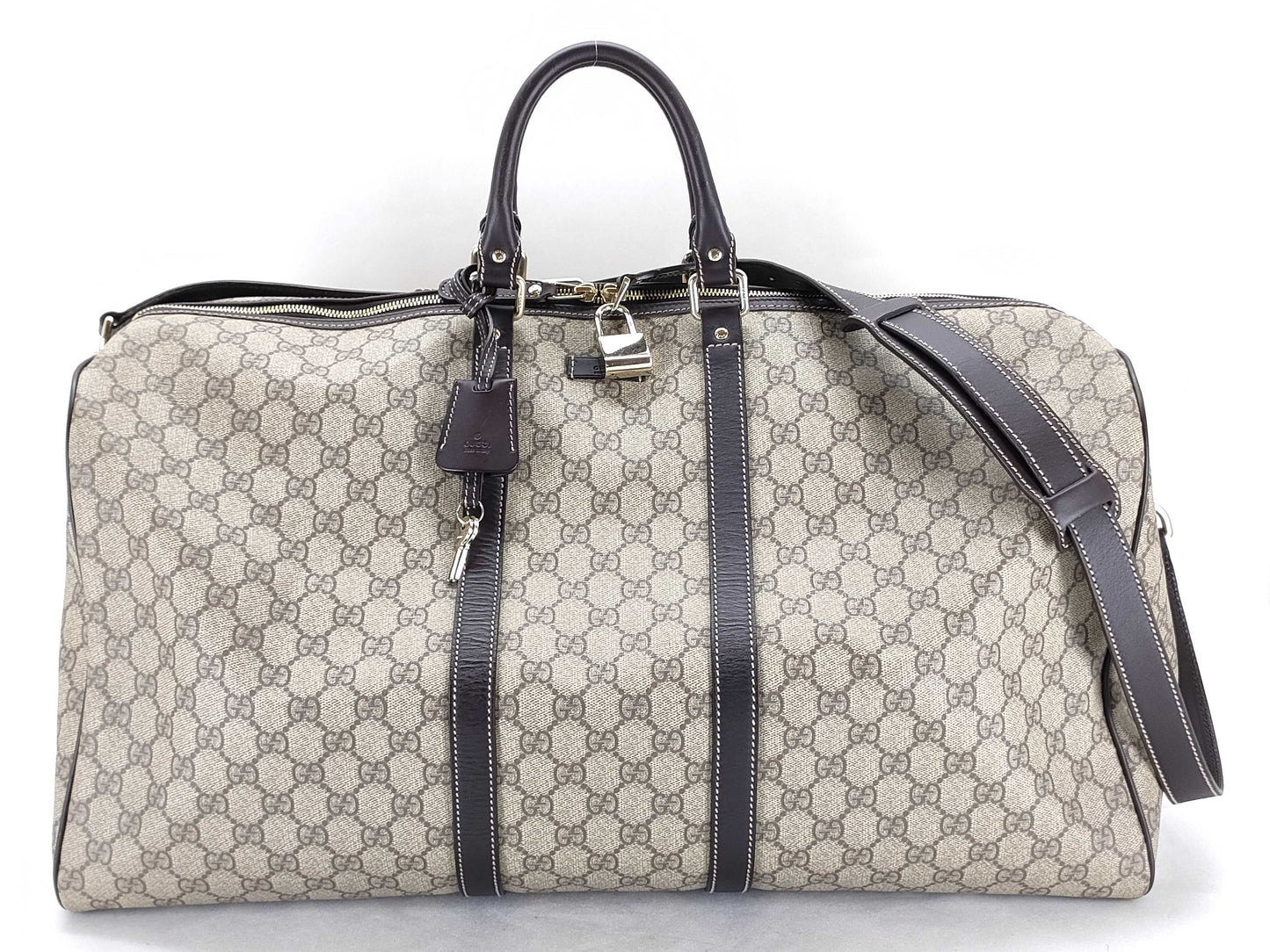 GUCCI GG Gucci GG Supreme Gucci Boston Bag with ST Boston Bag