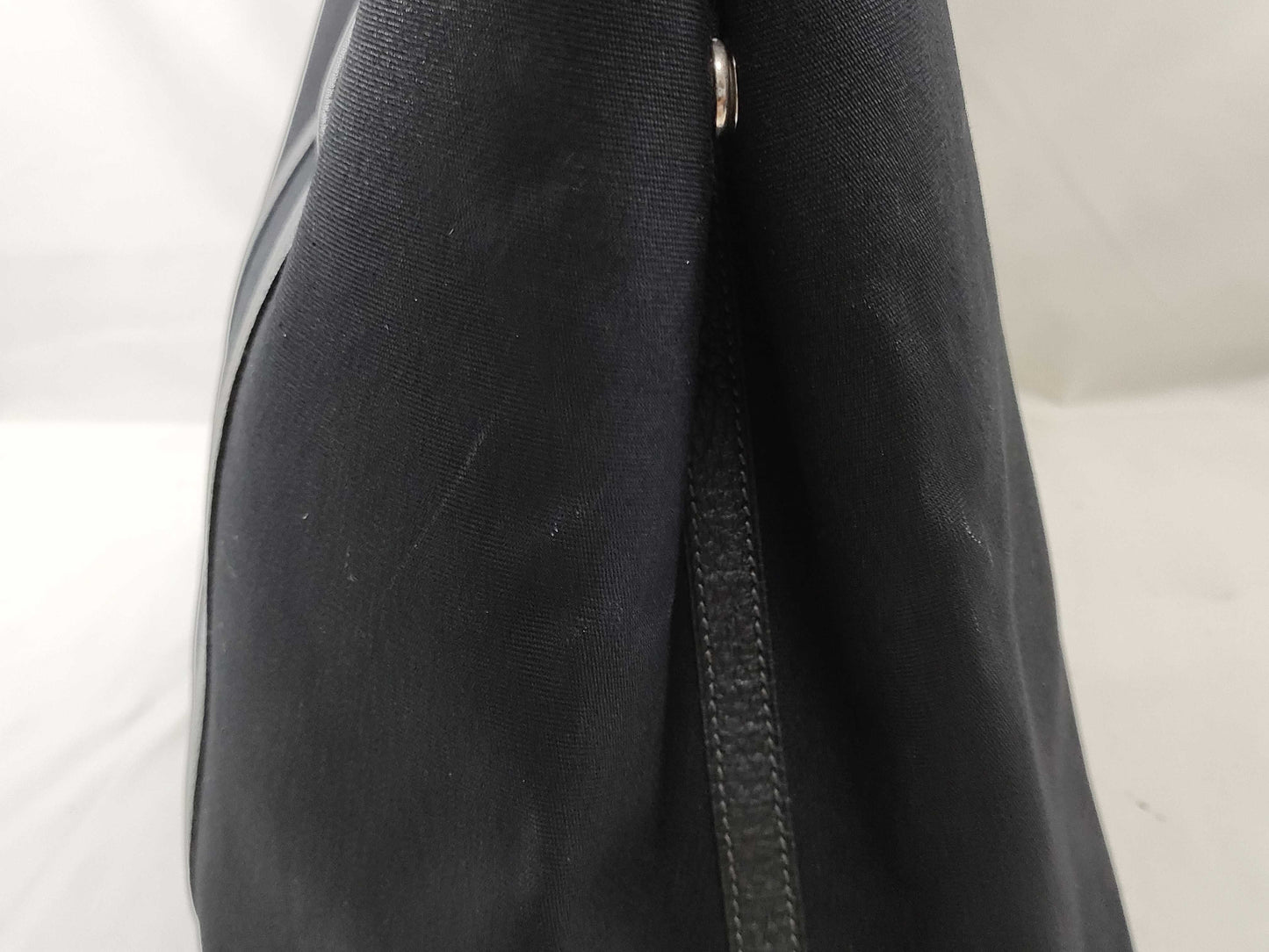 HERMES Garden Party PM Black Toile Tote Bag with □I Stamp