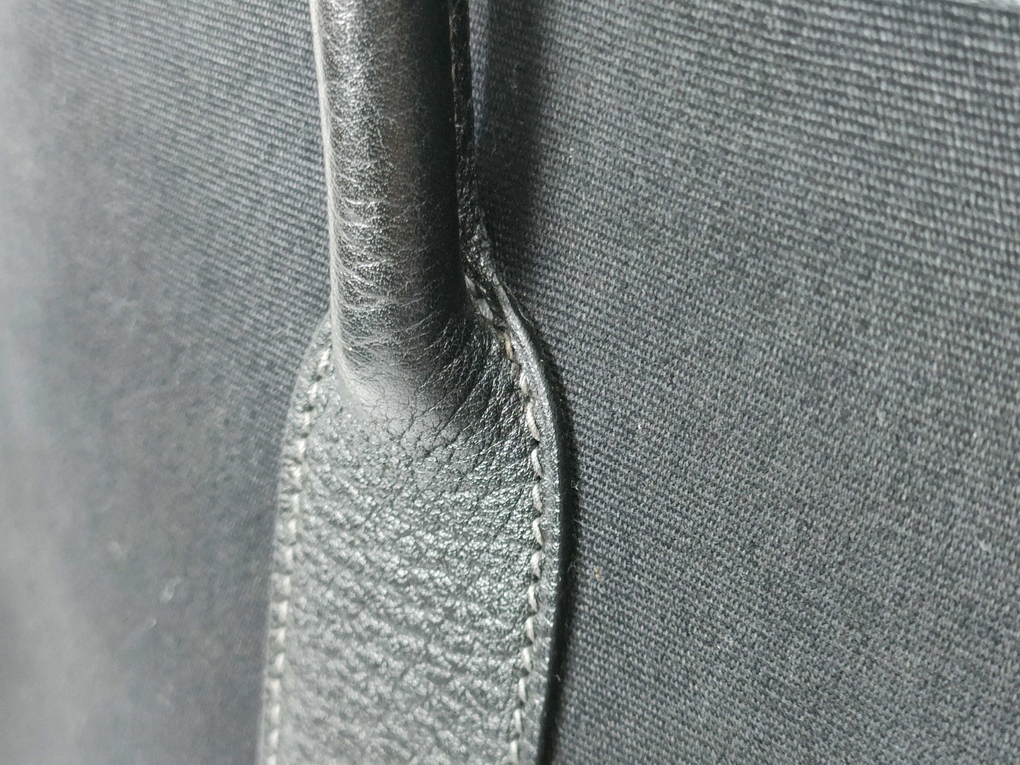 HERMES Garden Party PM Black Toile Tote Bag with □I Stamp