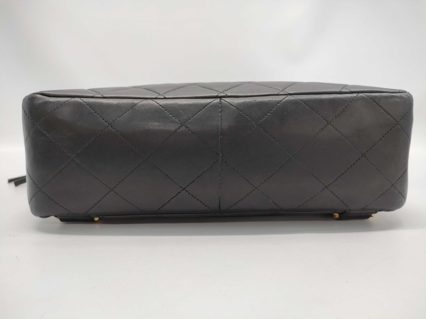 CHANEL Lambskin Black Backpack with Seal