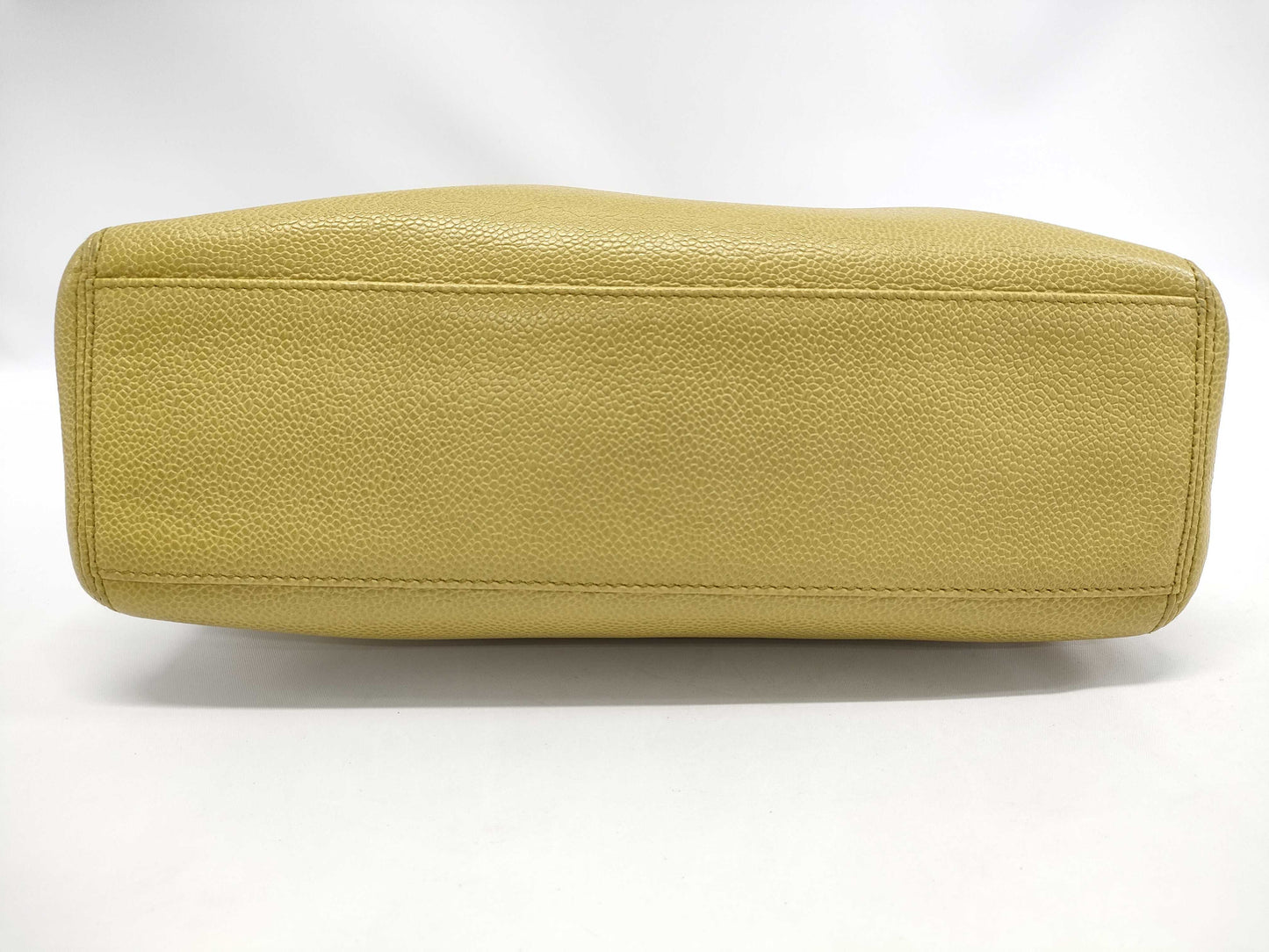 CHANEL Caviar Green Tote Bag with Sticker
