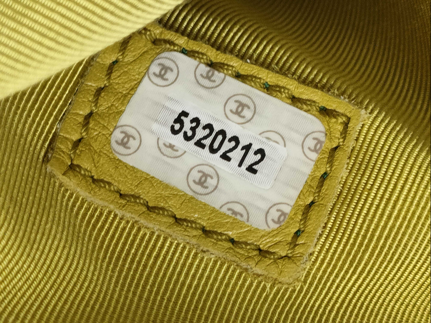 CHANEL Caviar Green Tote Bag with Sticker
