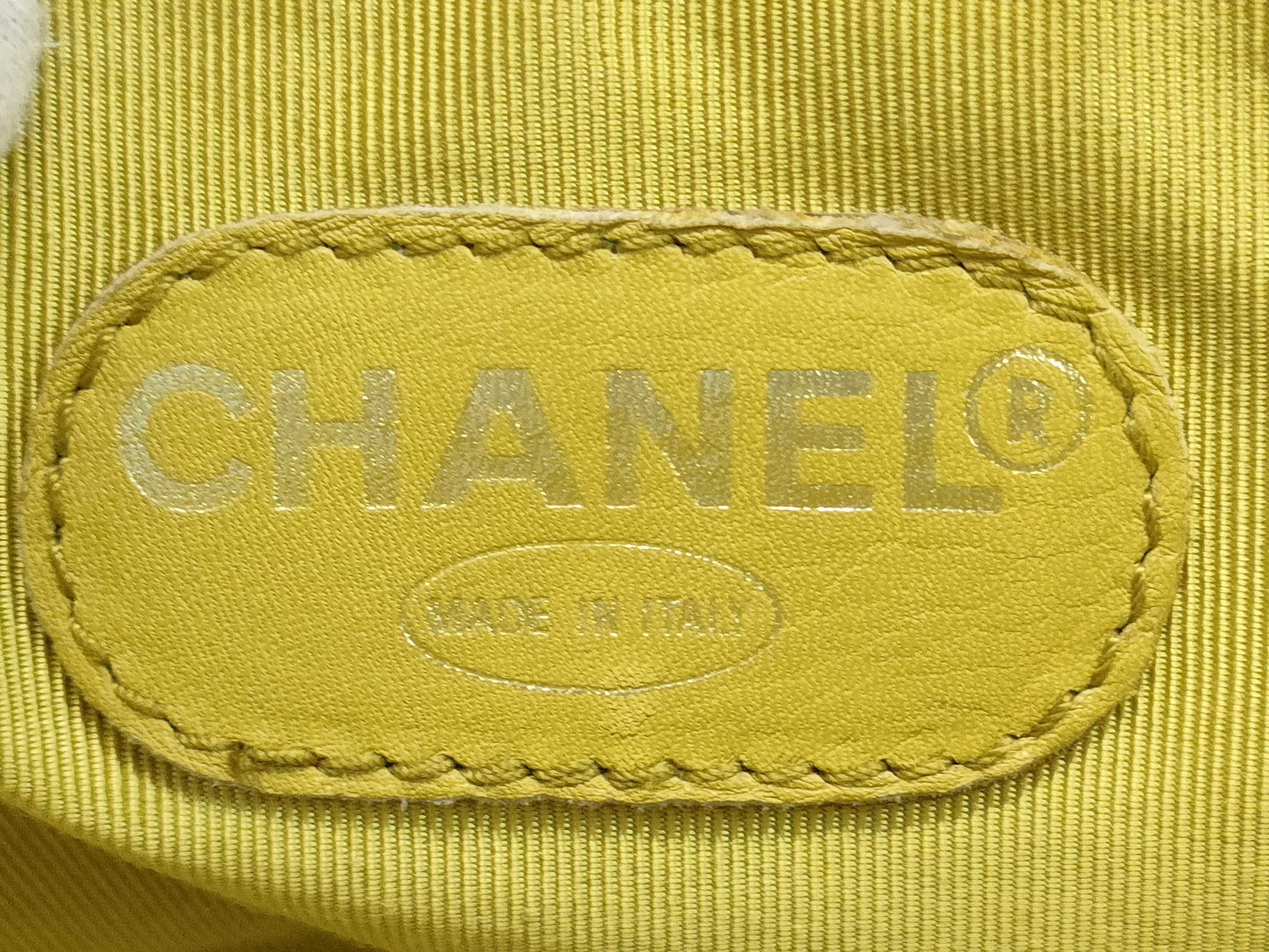 CHANEL Caviar Green Tote Bag with Sticker