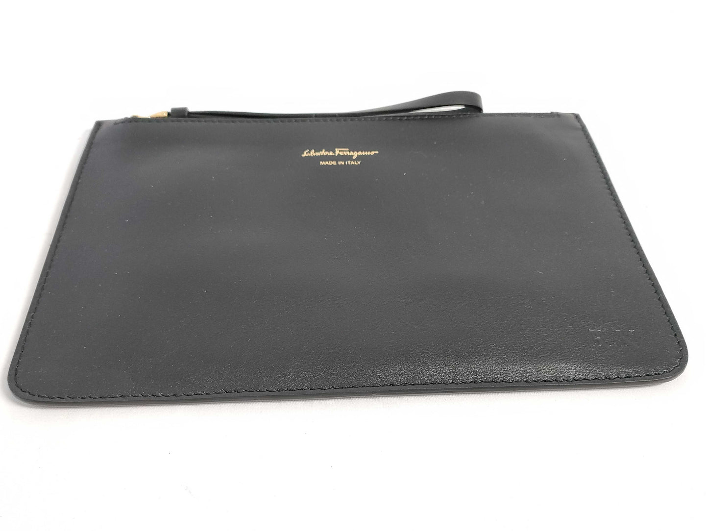 Salvatore Ferragamo black pouch with case