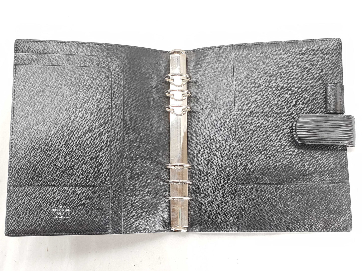 LOUIS VUITTON RFID Unverifiable TH4087 Epi Louis Vuitton Agenda GM Black Notebook Cover