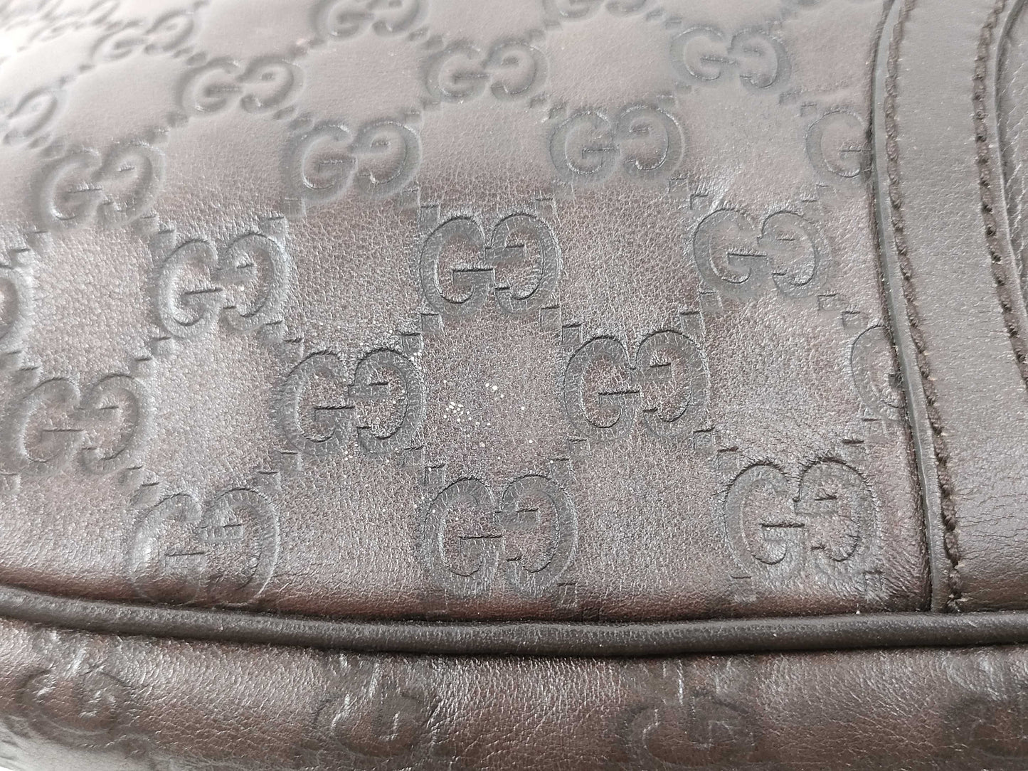 GUCCI Guccissima Interlocking Shoulder Bag