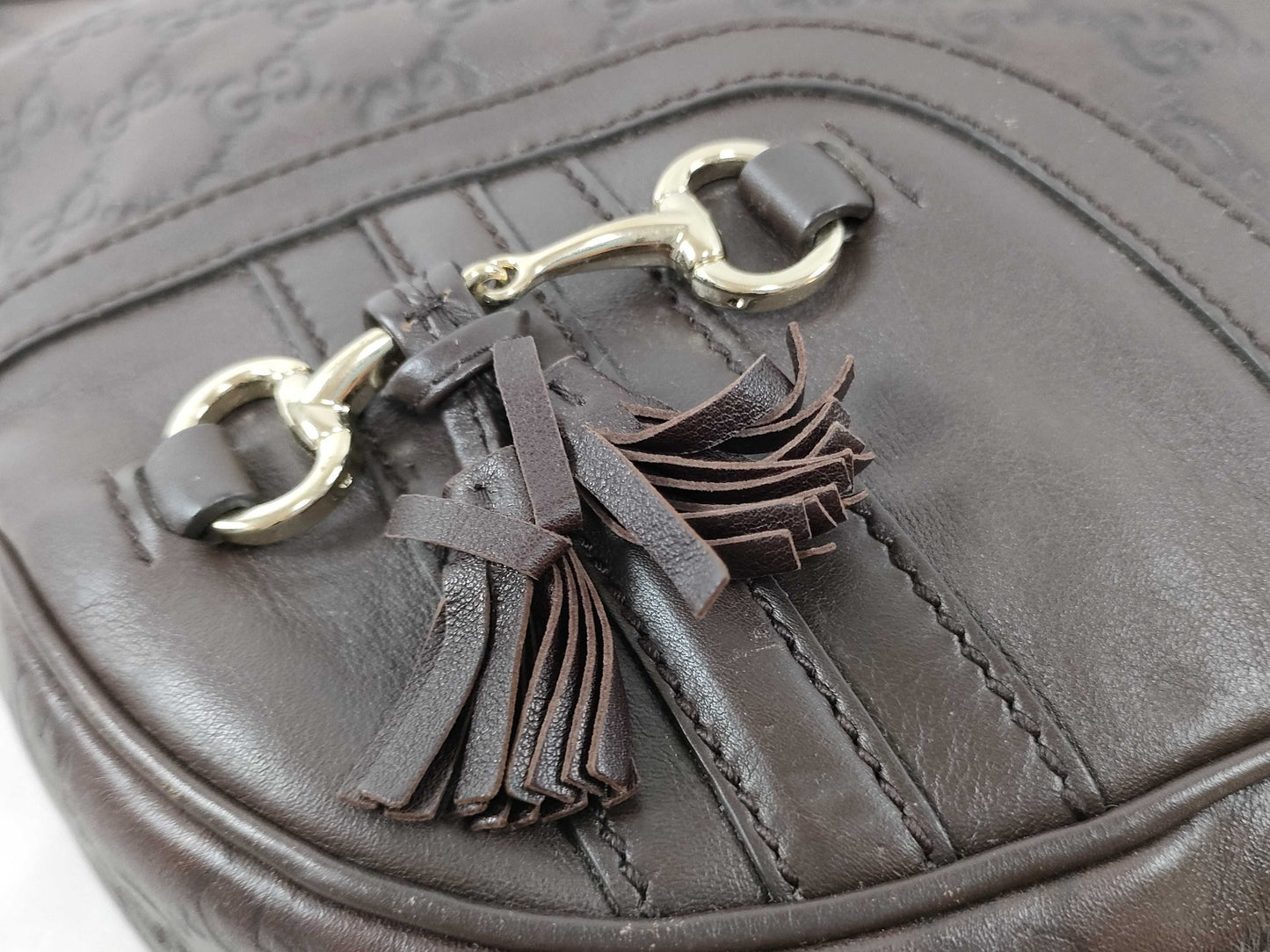 GUCCI Guccissima Interlocking Shoulder Bag