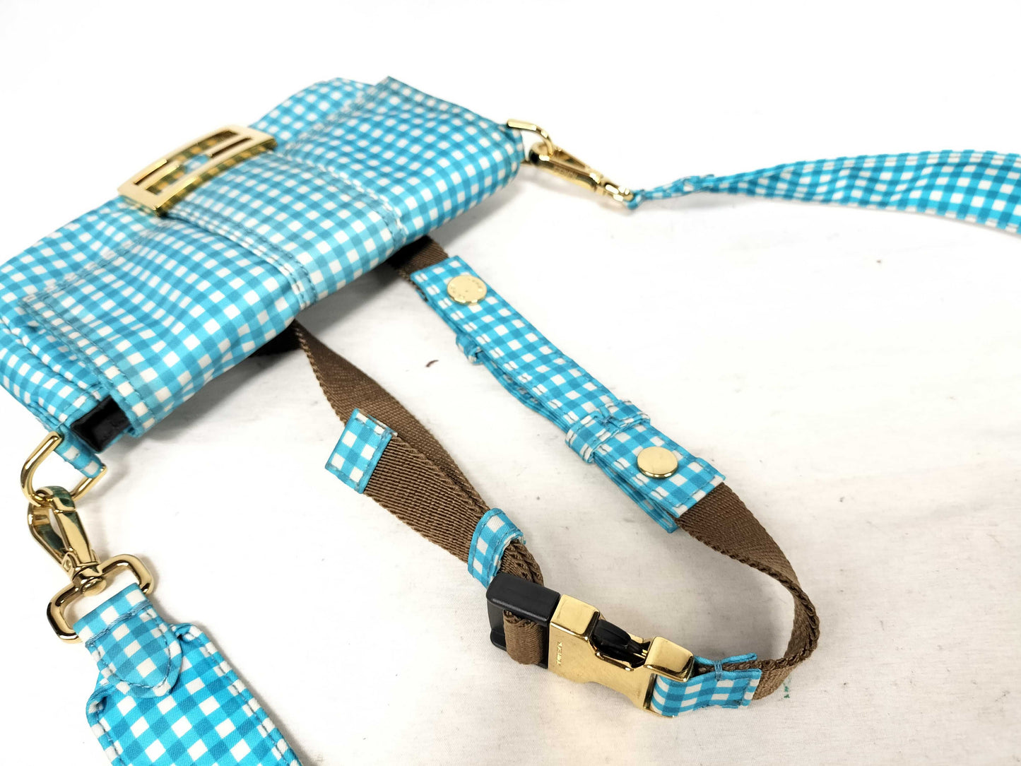 FENDI Mamma Bucket 2-way shoulder bag, gingham check