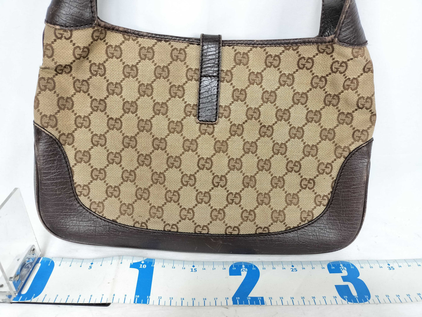 GUCCI Jackie Gucci GG Canvas Sherry Line Jackie Shoulder Bag