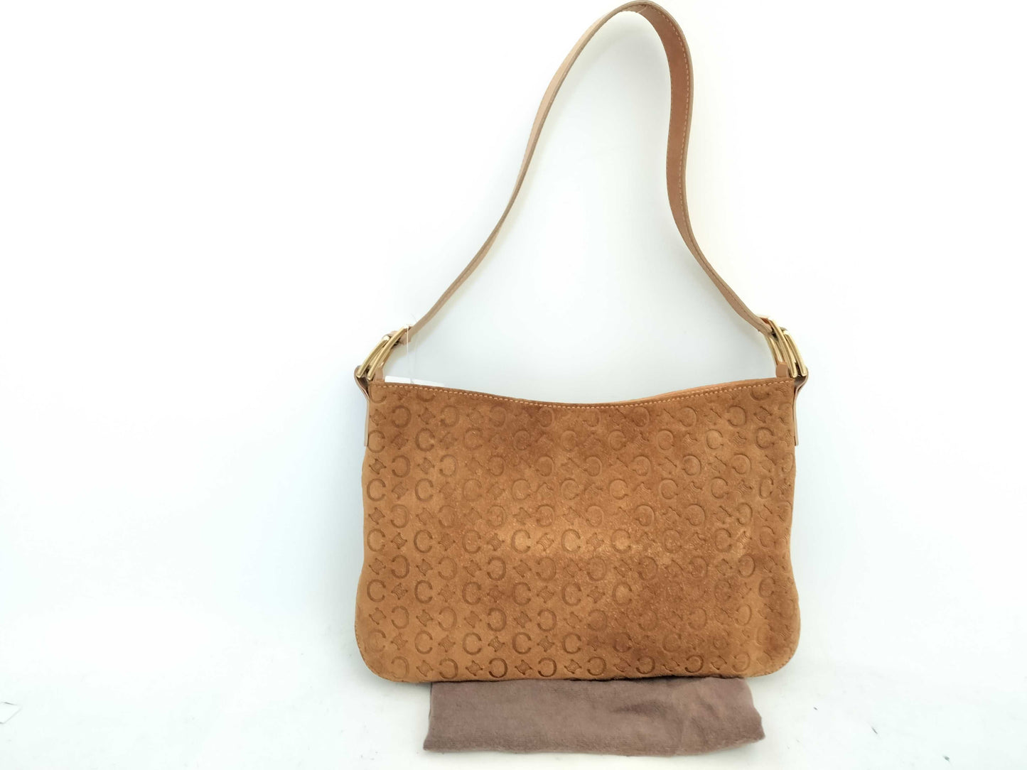 CELINE C Macadam Shoulder Bag Brown