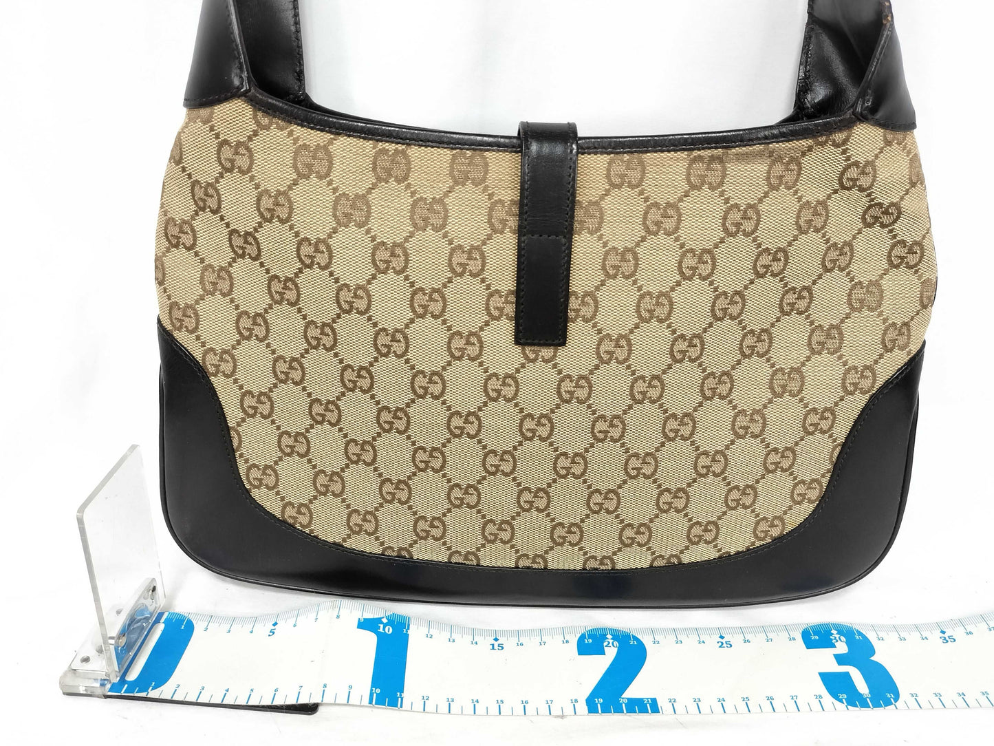 GUCCI Jackie Gucci GG Canvas Sherry Line Jackie Shoulder Bag