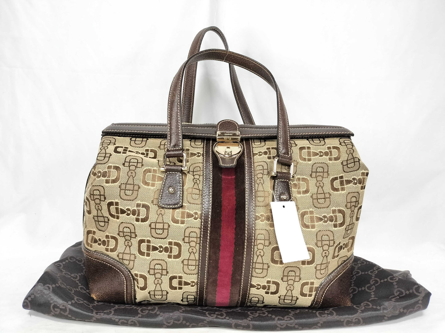 GUCCI Gucci Sherry Line Horsebit Doctor's Bag Handbag Shoulder Bag