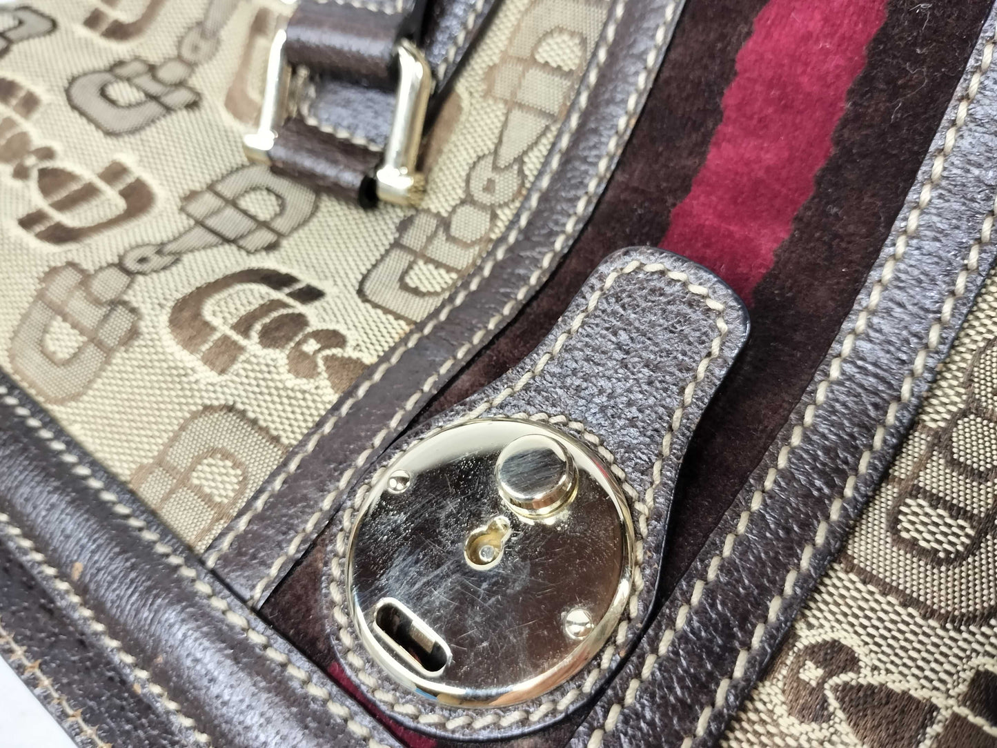 GUCCI Gucci Sherry Line Horsebit Doctor's Bag Handbag Shoulder Bag