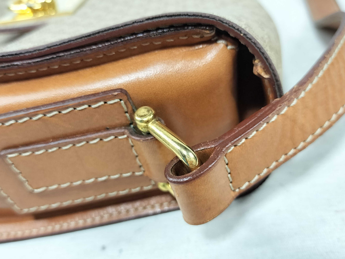 CELINE Macadam Gancini Shoulder Bag