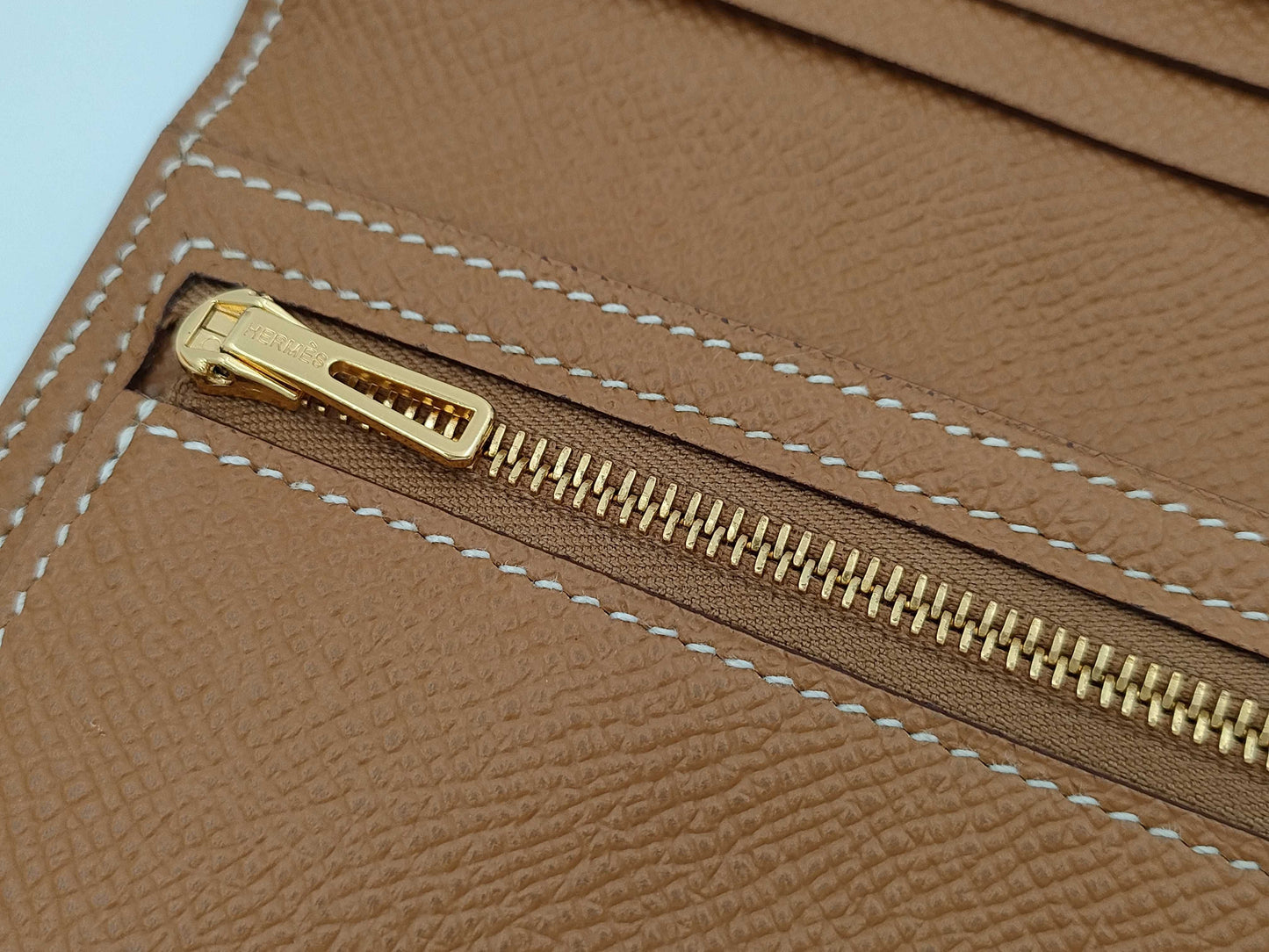 HERMES Bearn Bifold Long Wallet YPN006SU Engraved Y Wallet