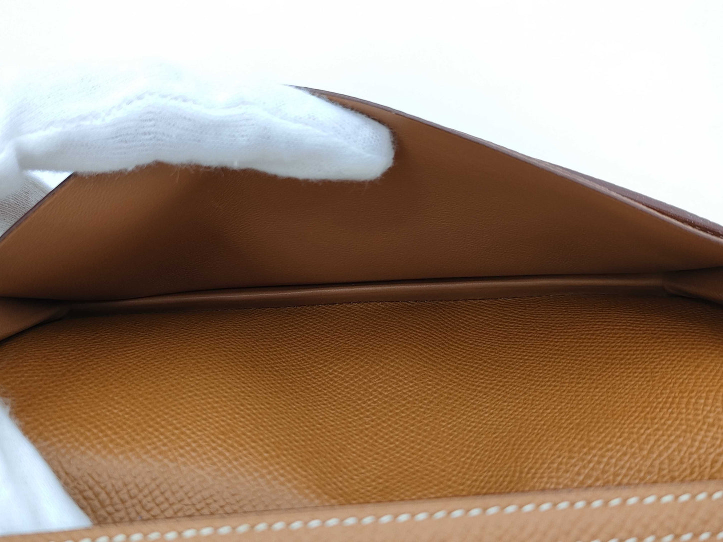 HERMES Bearn Bifold Long Wallet YPN006SU Engraved Y Wallet