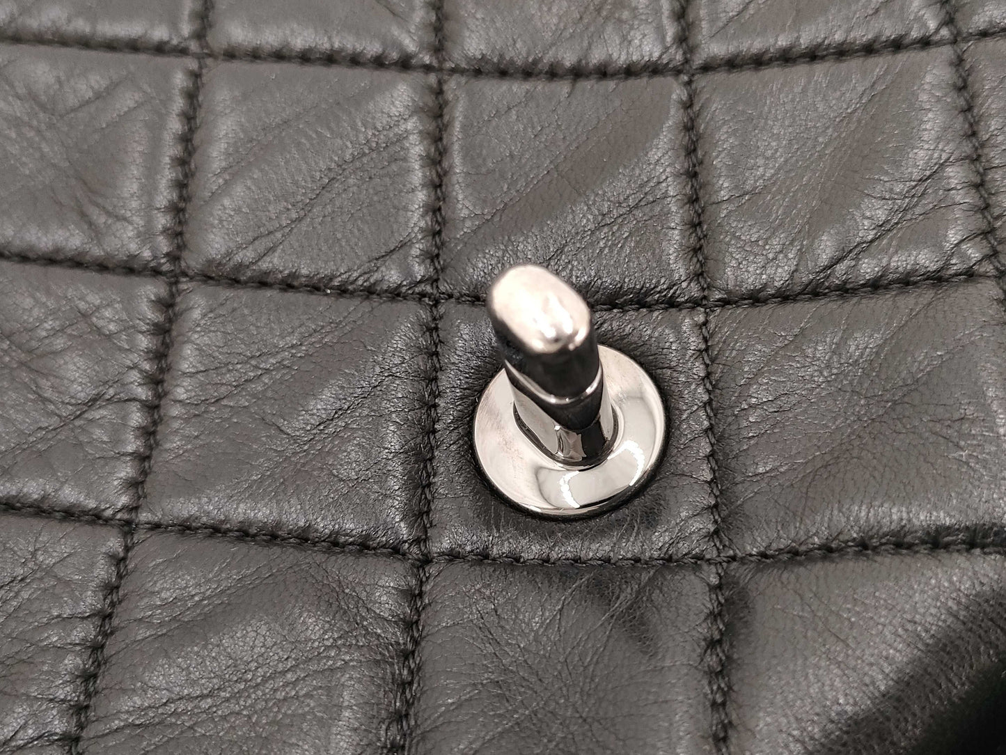 CHANEL Hula Hoop Matelasse Lambskin Handbag, Black, Card & Seal, No. 18