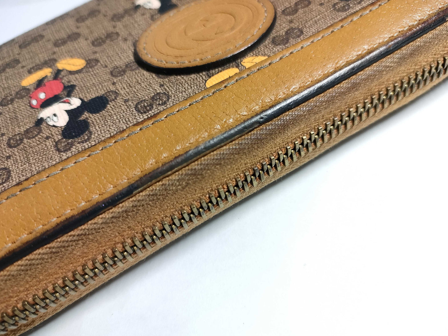 GUCCI GG Disney GG Mickey Long Wallet Brown Wallet