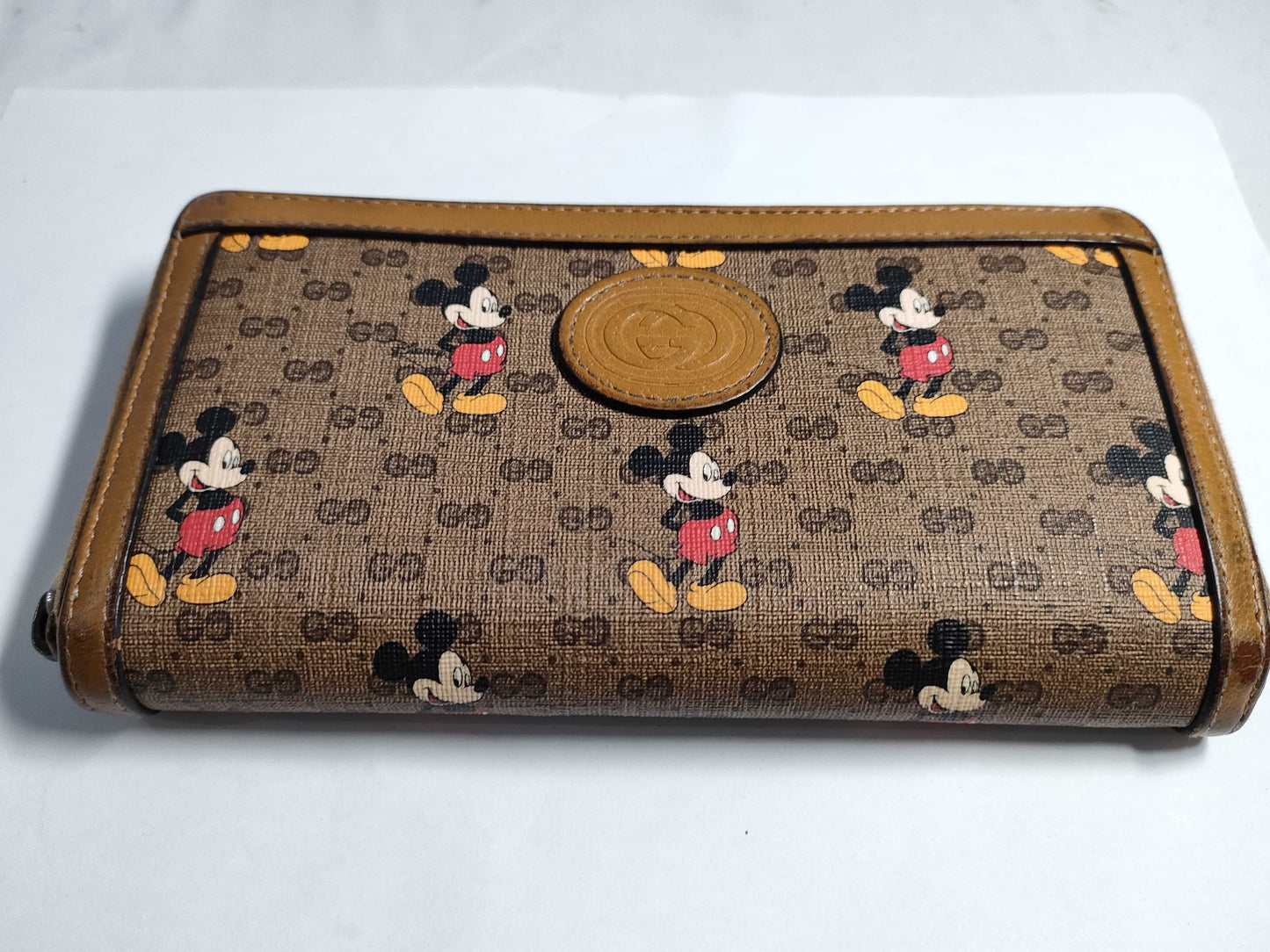 GUCCI GG Disney GG Mickey Long Wallet Brown Wallet
