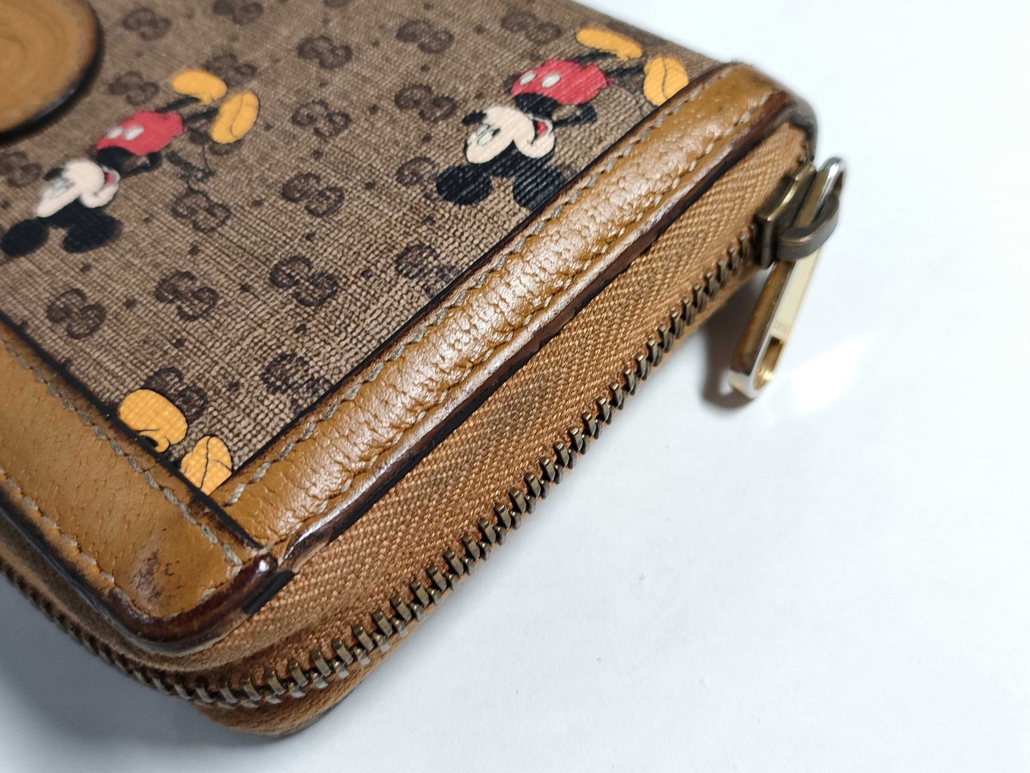 GUCCI GG Disney GG Mickey Long Wallet Brown Wallet