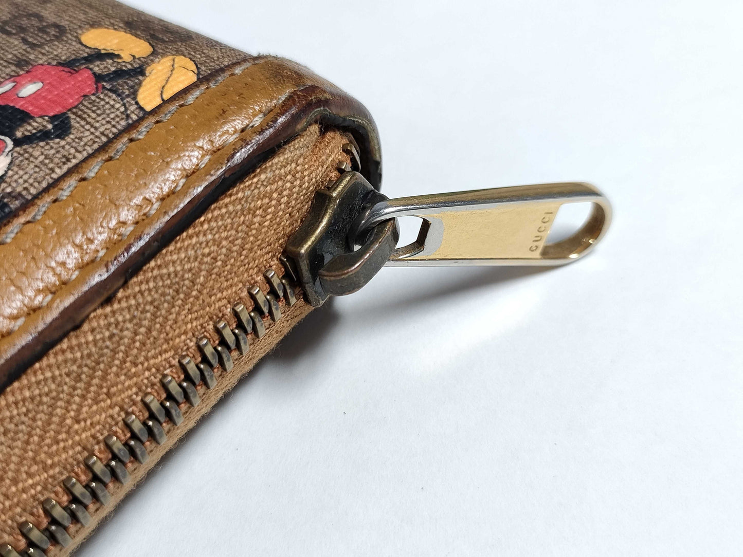 GUCCI GG Disney GG Mickey Long Wallet Brown Wallet