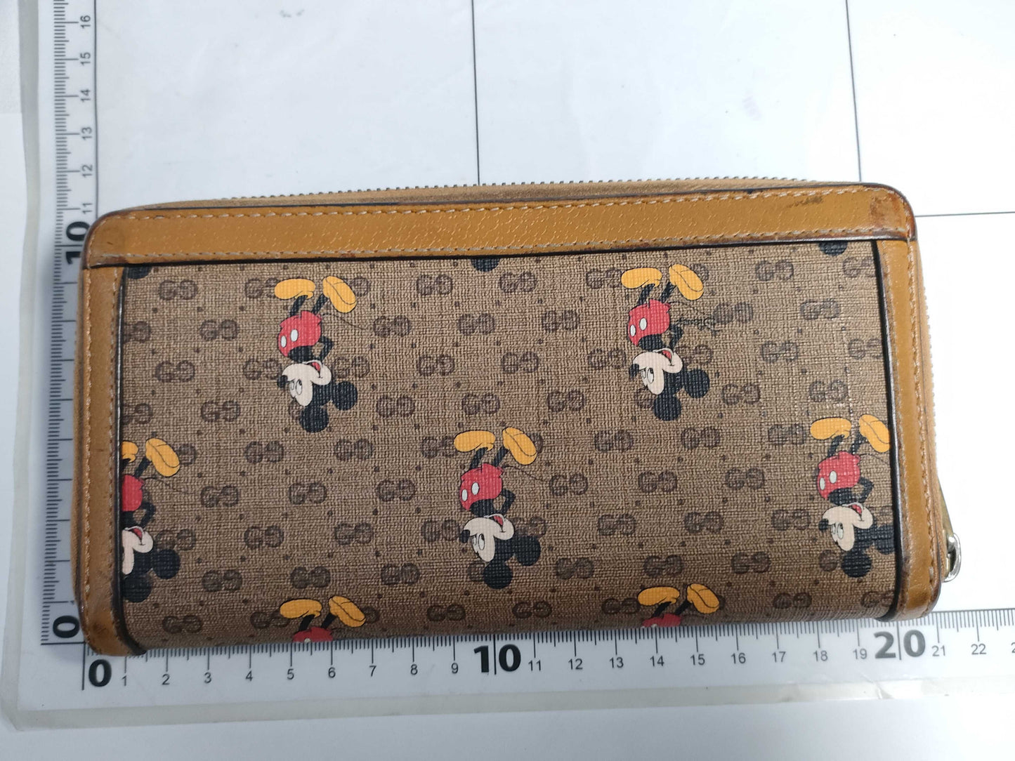 GUCCI GG Disney GG Mickey Long Wallet Brown Wallet