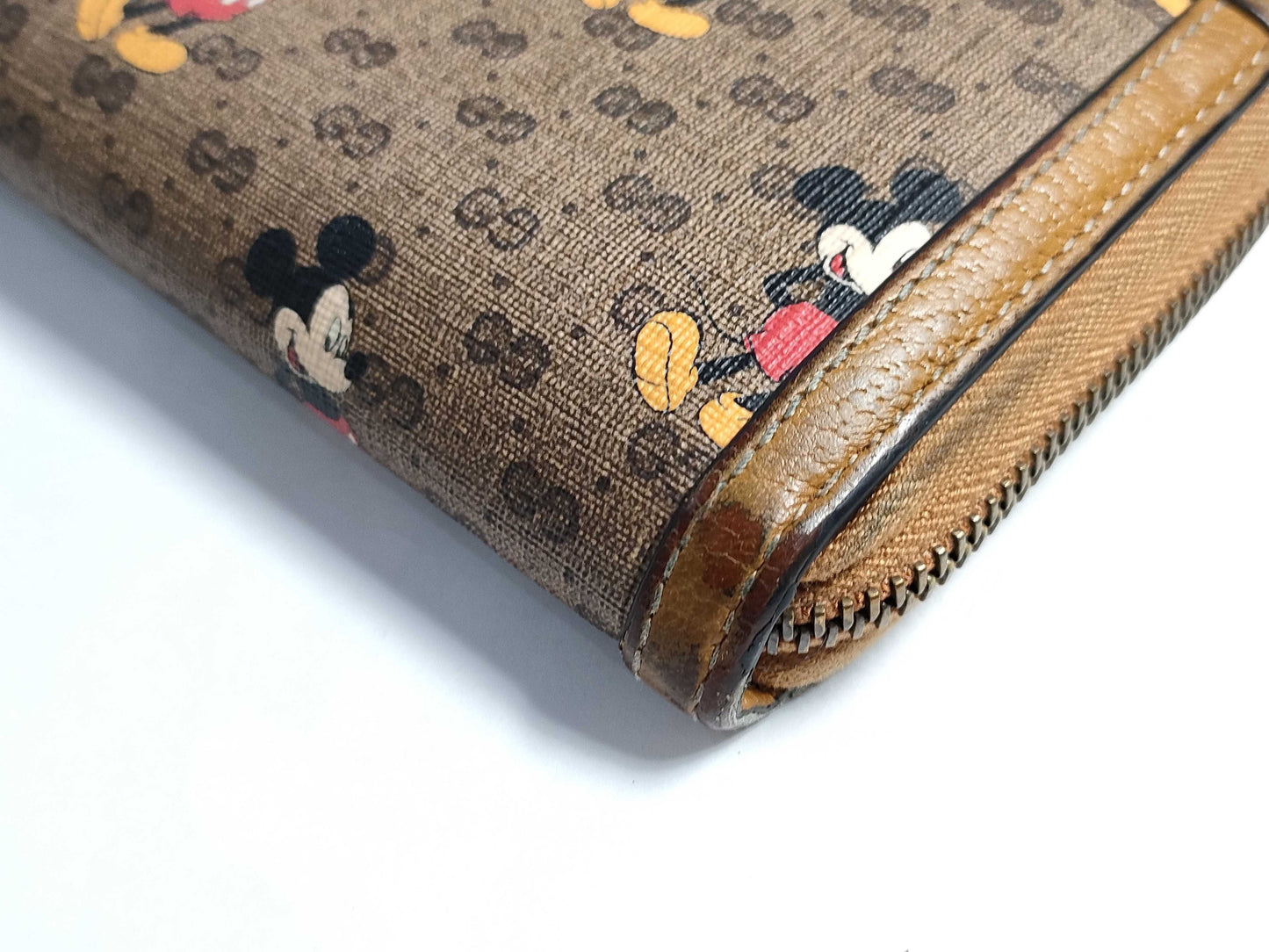GUCCI GG Disney GG Mickey Long Wallet Brown Wallet