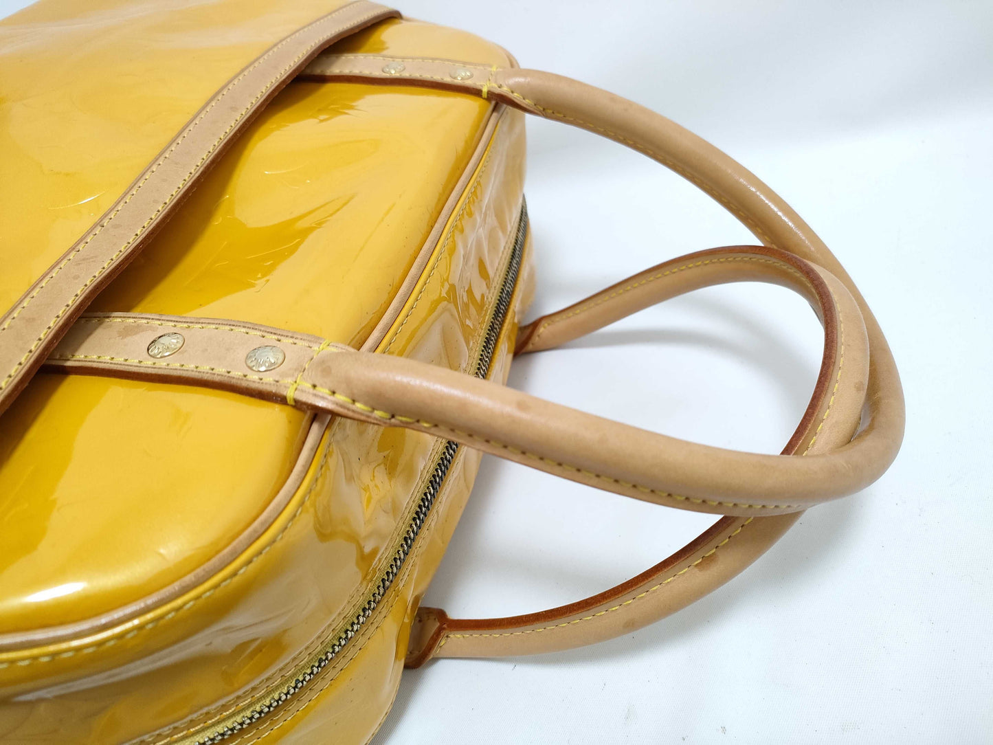 LOUIS VUITTON RFID Unverified Vernis Monogram Vernis Tompkins Yellow Handbag