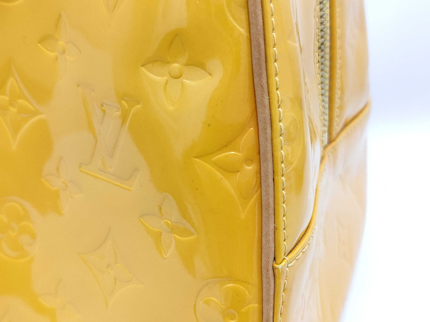 LOUIS VUITTON RFID Unverified Vernis Monogram Vernis Tompkins Yellow Handbag