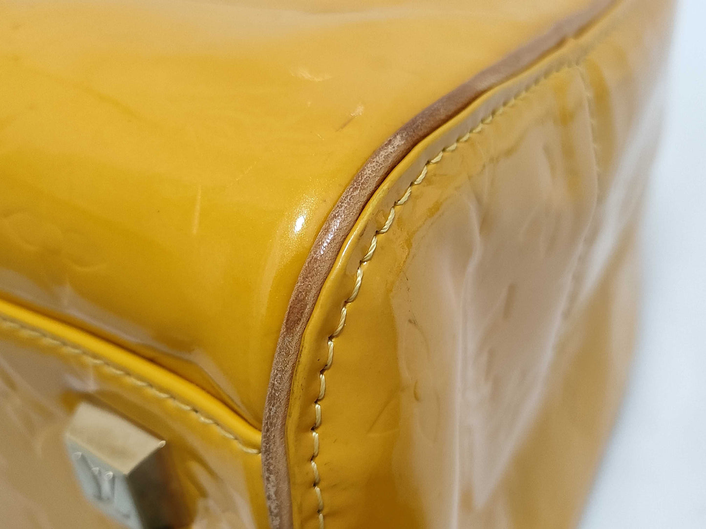 LOUIS VUITTON RFID Unverified Vernis Monogram Vernis Tompkins Yellow Handbag