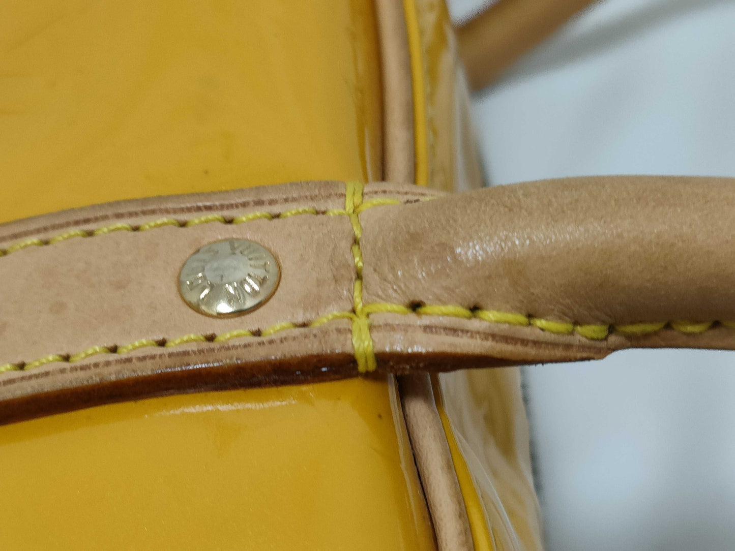 LOUIS VUITTON RFID Unverified Vernis Monogram Vernis Tompkins Yellow Handbag