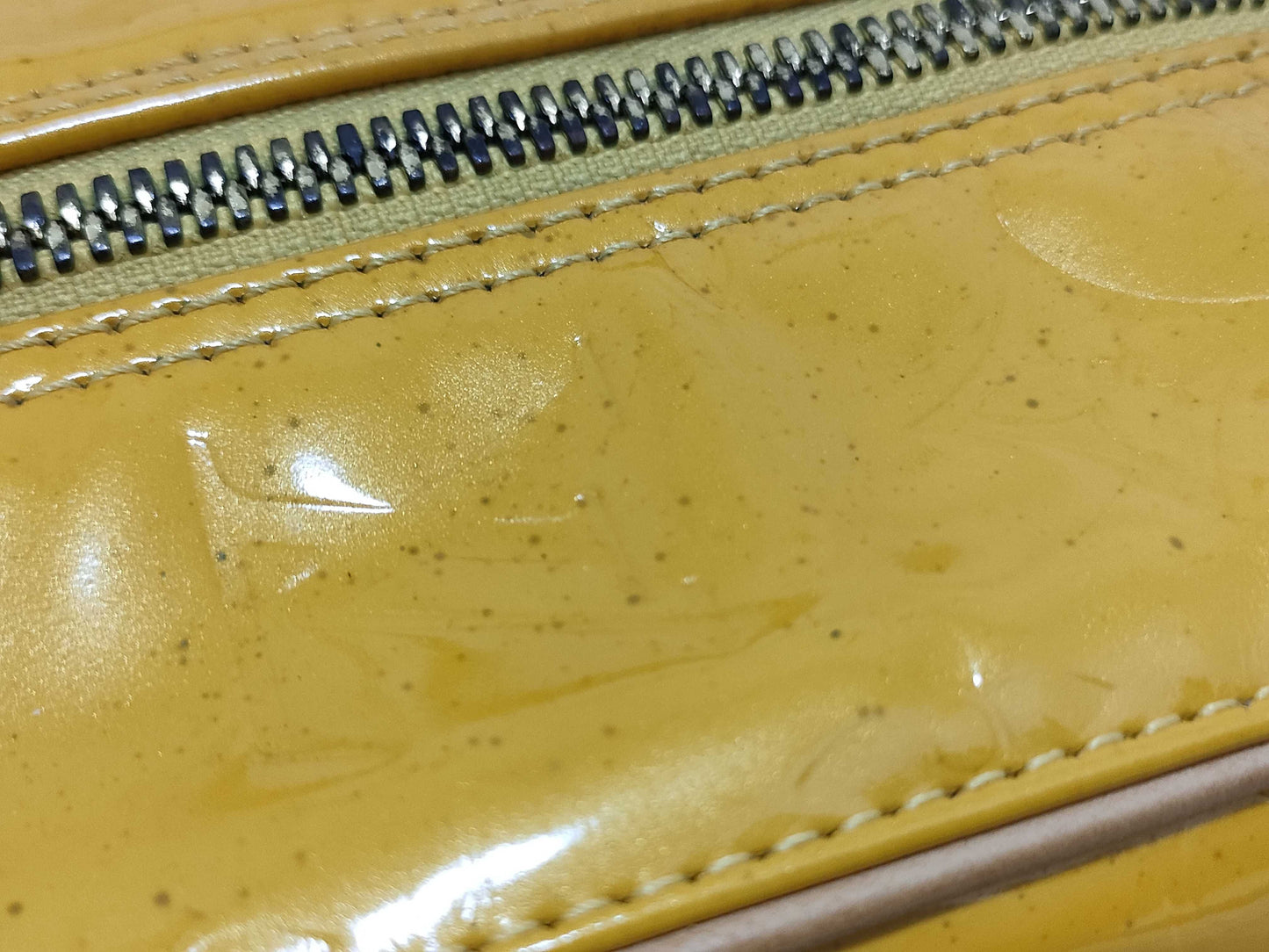 LOUIS VUITTON RFID Unverified Vernis Monogram Vernis Tompkins Yellow Handbag