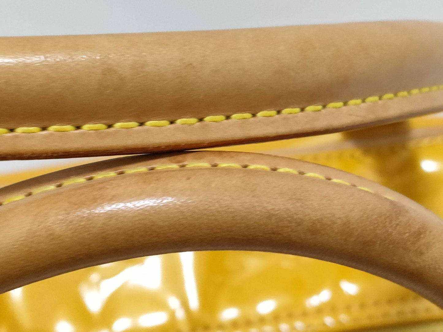 LOUIS VUITTON RFID Unverified Vernis Monogram Vernis Tompkins Yellow Handbag