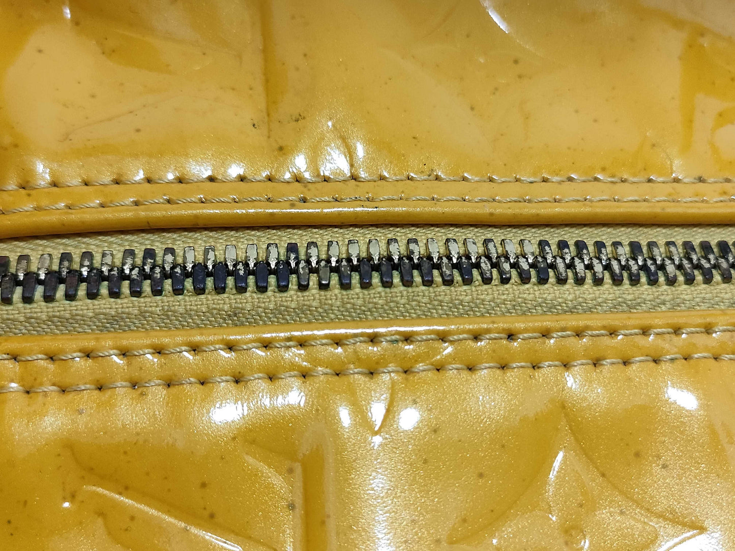 LOUIS VUITTON RFID Unverified Vernis Monogram Vernis Tompkins Yellow Handbag